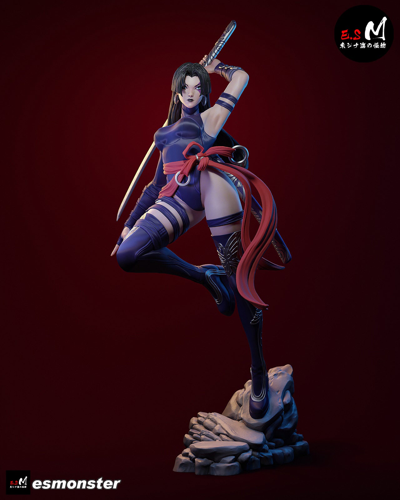 Psylocke Confident Style X-Men Unpainted Resin Garage Model Kit (1/6-1/12)