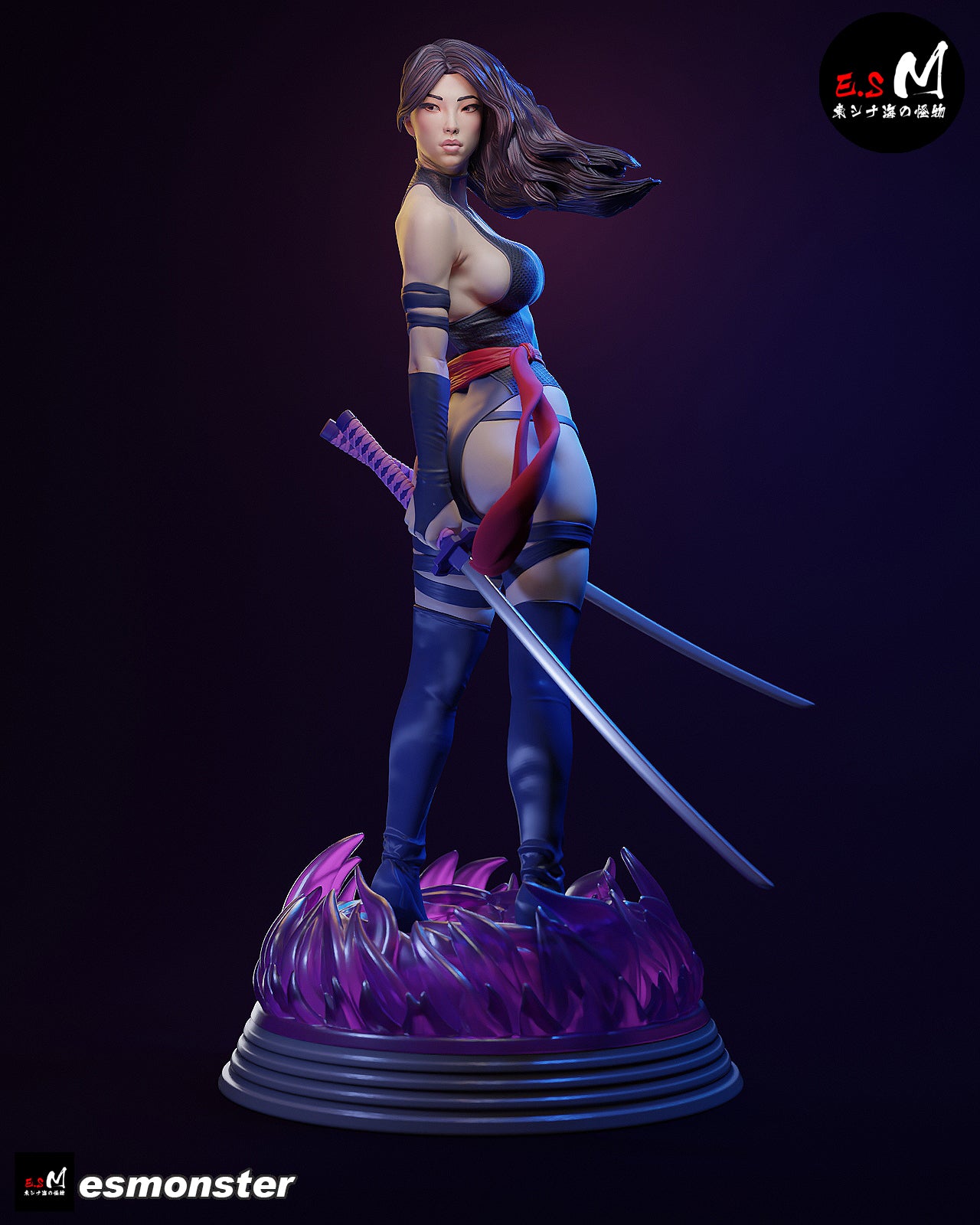 Psylocke Movie Style X-Men Unpainted Resin Garage Model Kit (1/6-1/12)