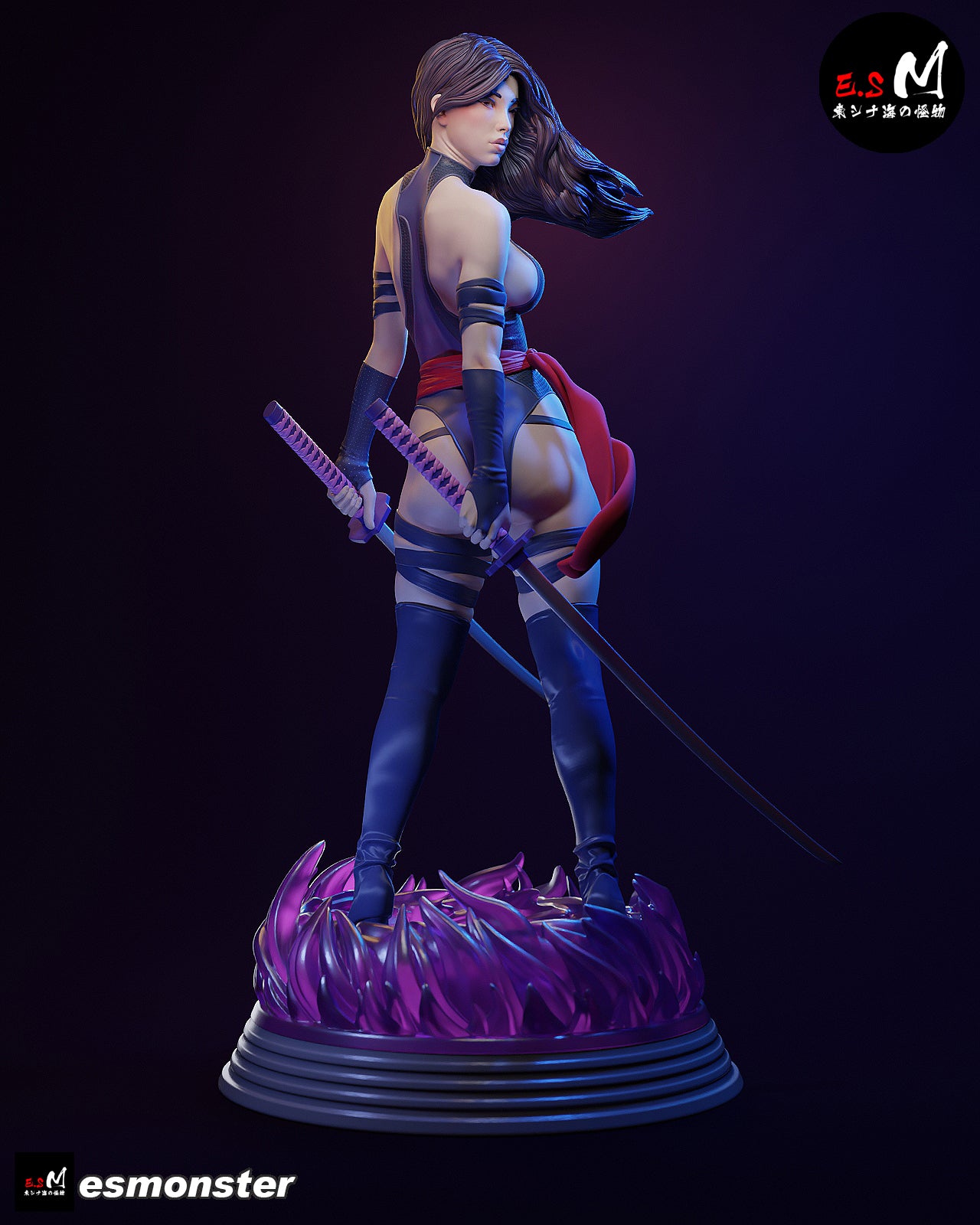 Psylocke Movie Style X-Men Unpainted Resin Garage Model Kit (1/6-1/12)