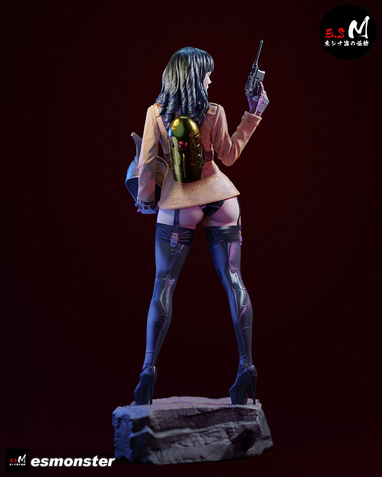 Female Rocketeer Style Pulp Hero Unpainted Resin Garage Kit (1/6-1/12)
