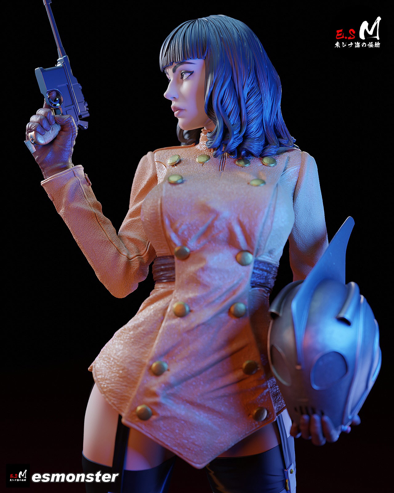 Female Rocketeer Style Pulp Hero Unpainted Resin Garage Kit (1/6-1/12)