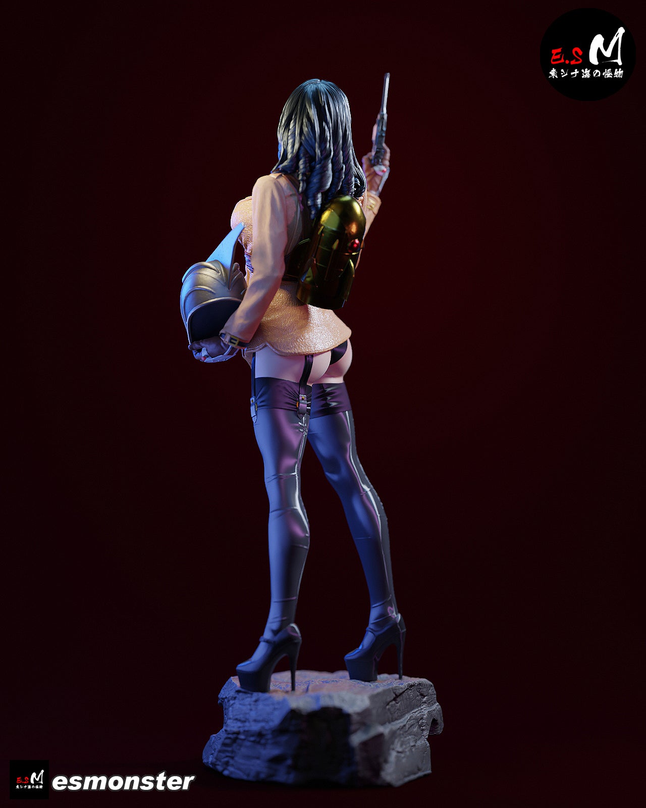 Female Rocketeer Style Pulp Hero Unpainted Resin Garage Kit (1/6-1/12)