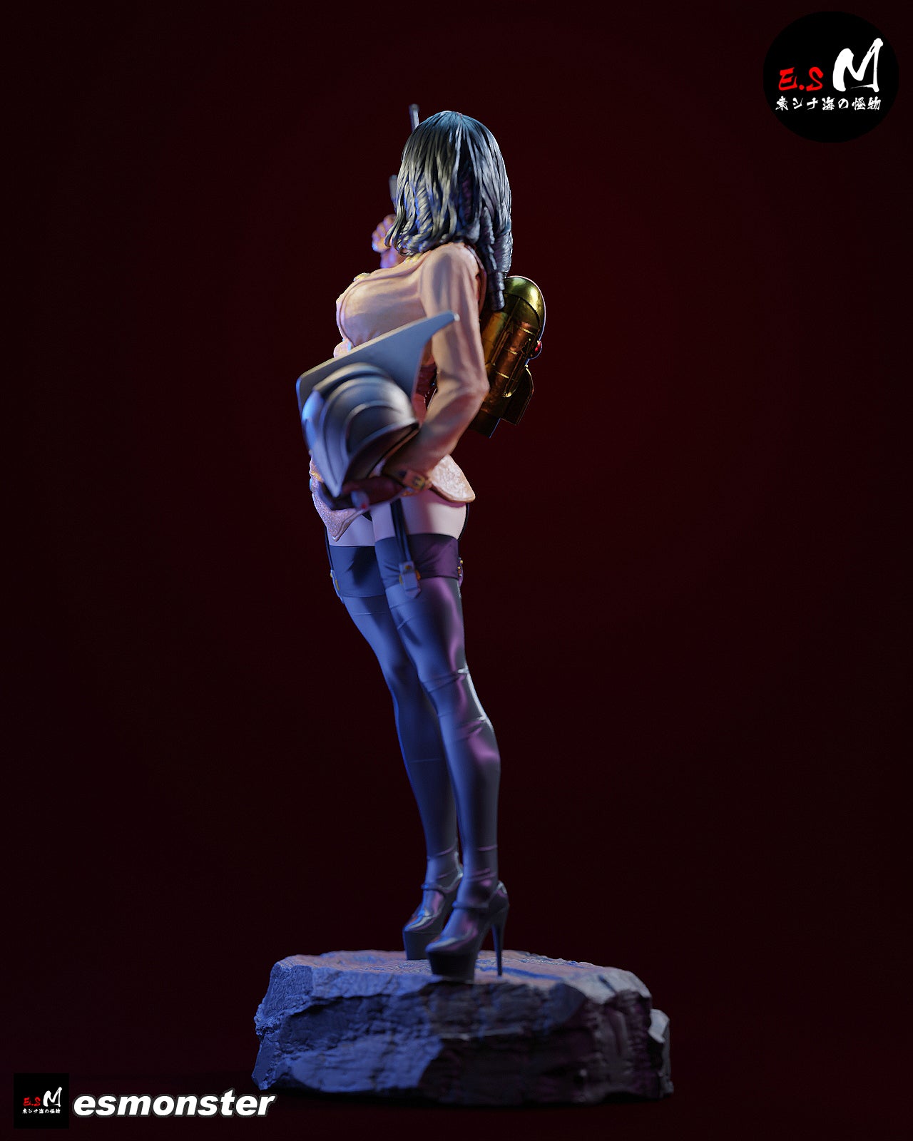 Female Rocketeer Style Pulp Hero Unpainted Resin Garage Kit (1/6-1/12)