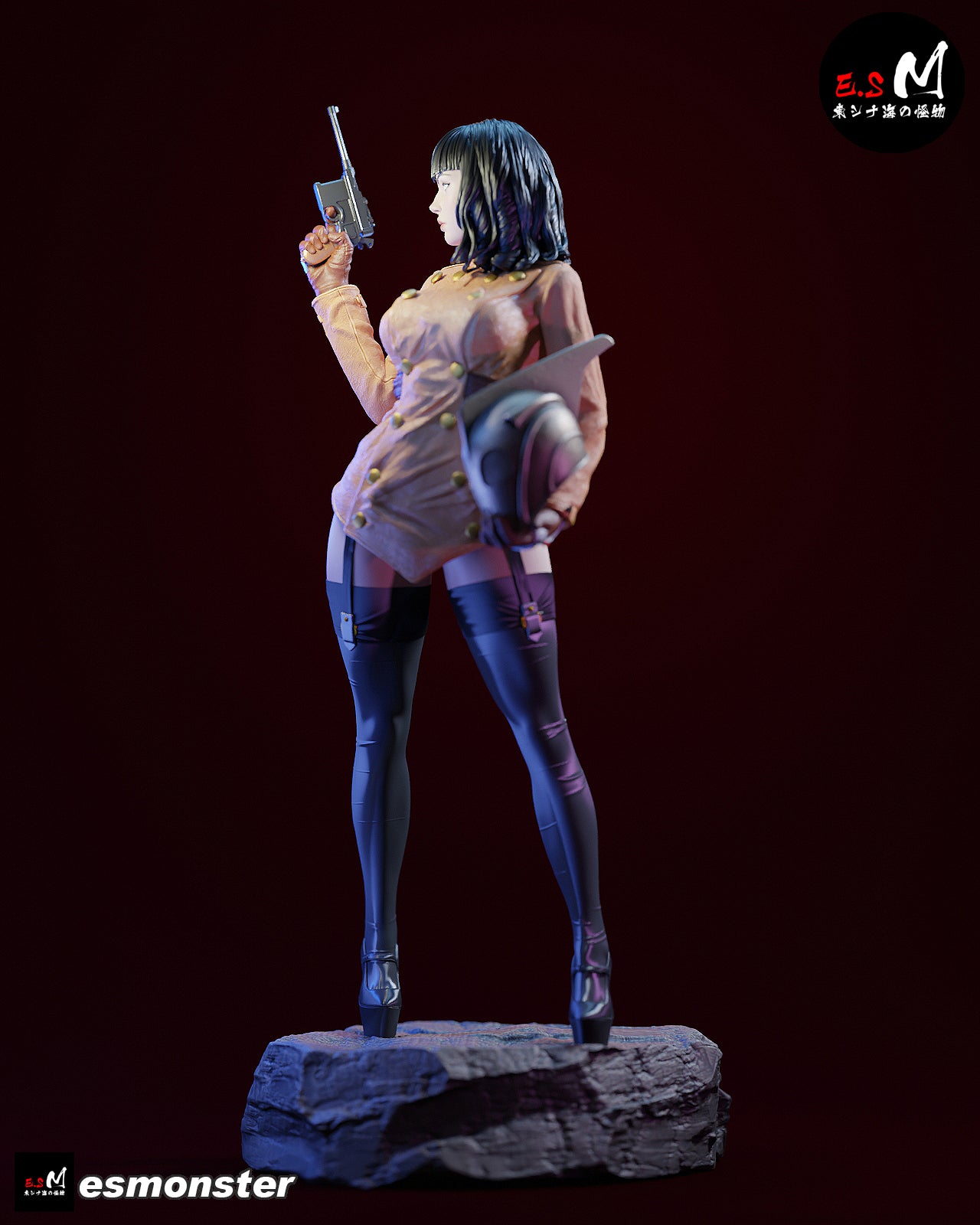 Female Rocketeer Style Pulp Hero Unpainted Resin Garage Kit (1/6-1/12)
