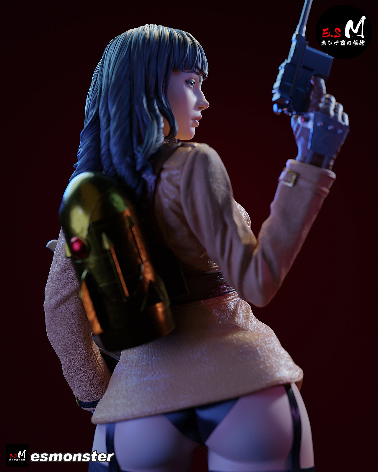 Female Rocketeer Style Pulp Hero Unpainted Resin Garage Kit (1/6-1/12)