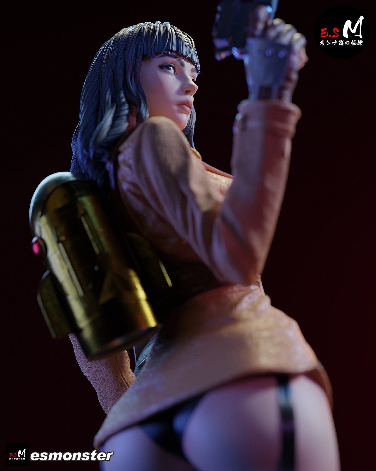 Female Rocketeer Style Pulp Hero Unpainted Resin Garage Kit (1/6-1/12)