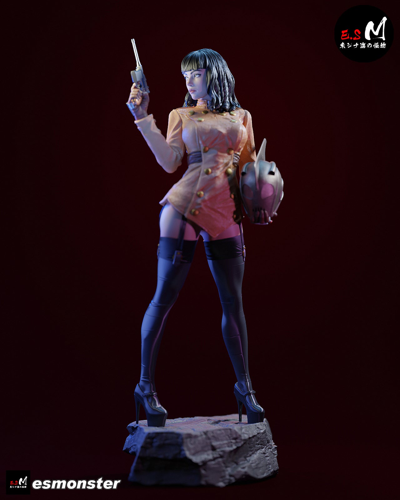 Female Rocketeer Style Pulp Hero Unpainted Resin Garage Kit (1/6-1/12)