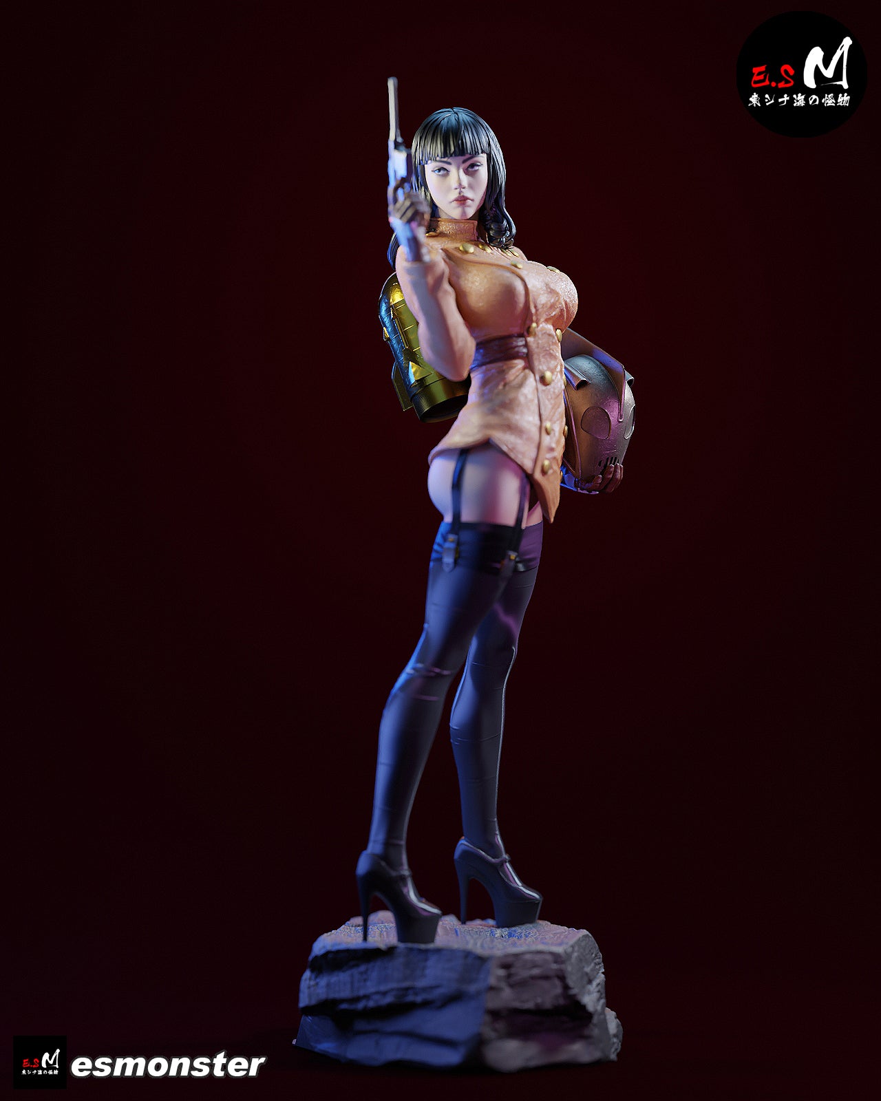Female Rocketeer Style Pulp Hero Unpainted Resin Garage Kit (1/6-1/12)