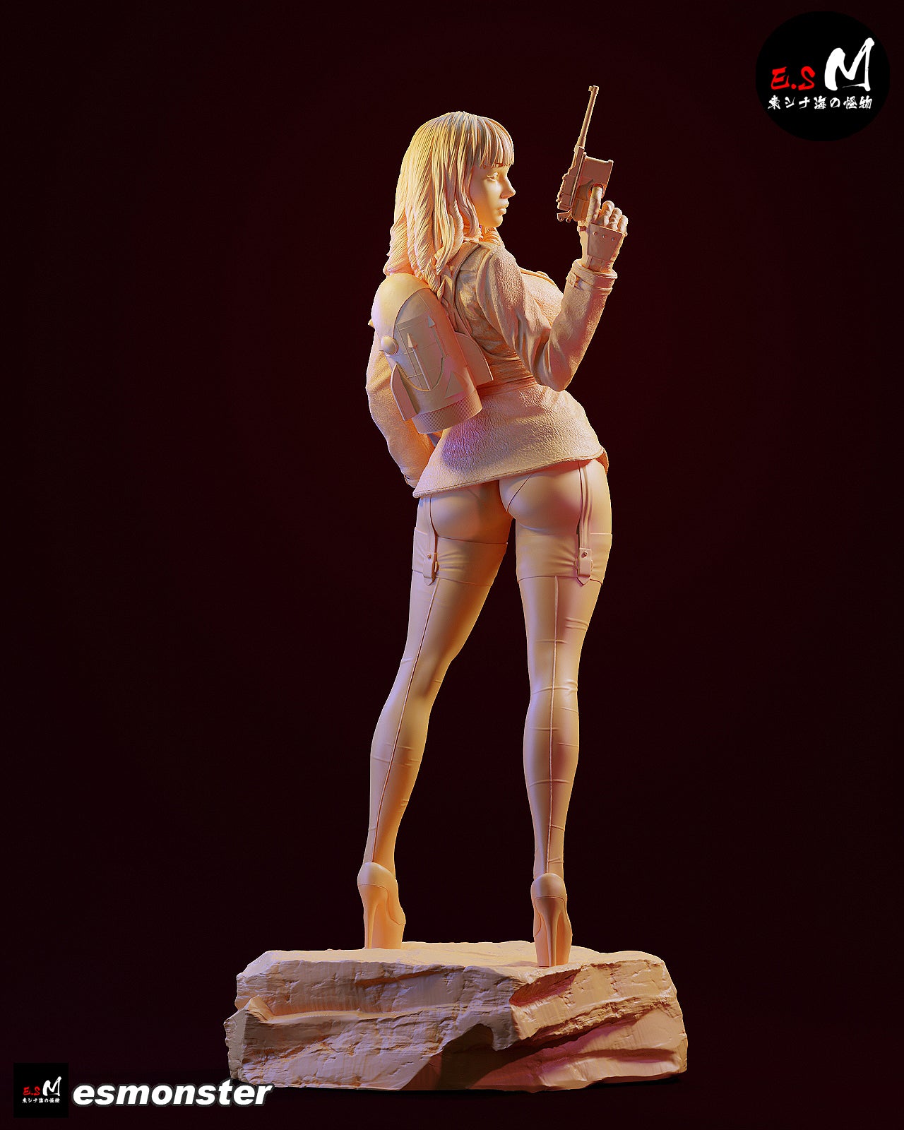 Female Rocketeer Style Pulp Hero Unpainted Resin Garage Kit (1/6-1/12)