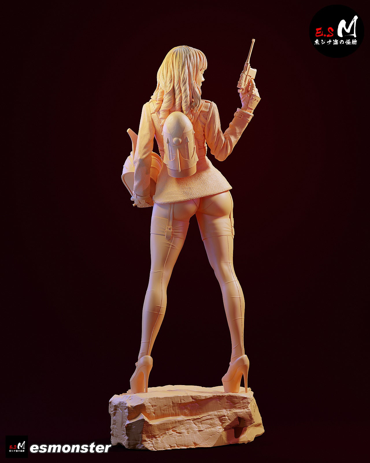 Female Rocketeer Style Pulp Hero Unpainted Resin Garage Kit (1/6-1/12)
