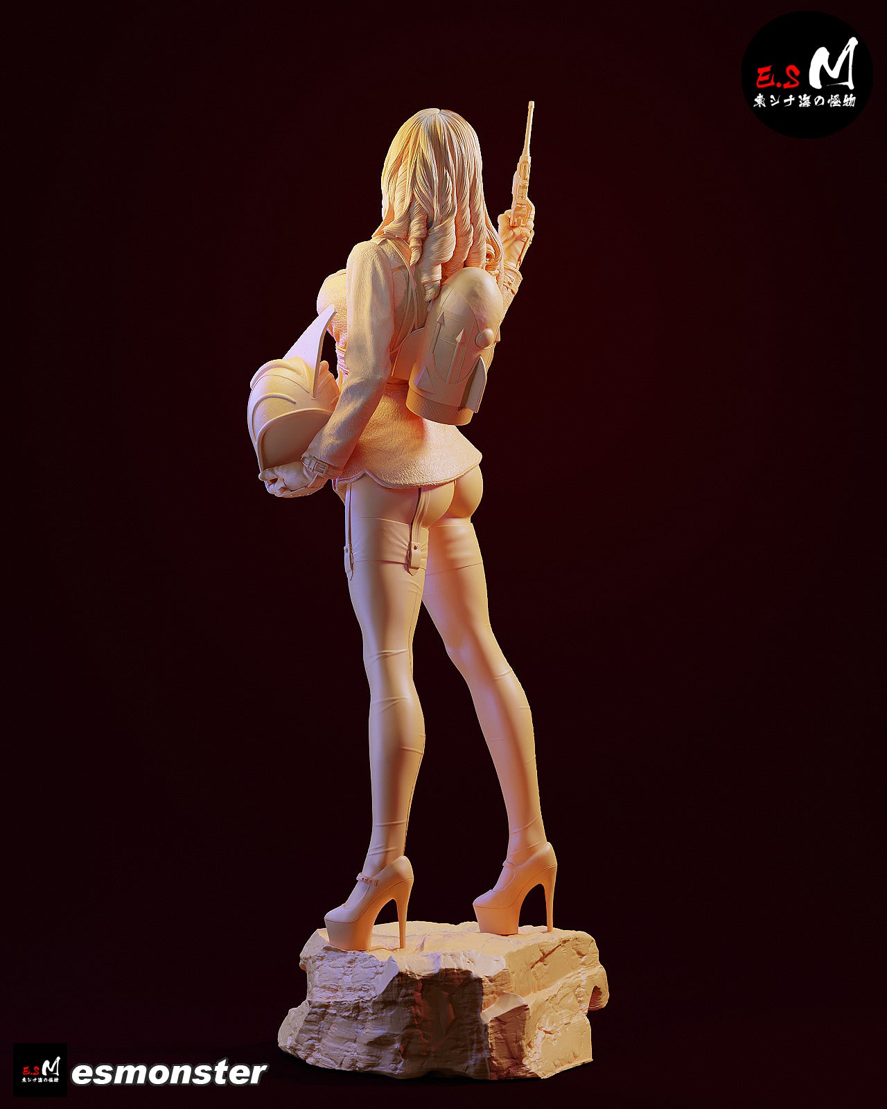 Female Rocketeer Style Pulp Hero Unpainted Resin Garage Kit (1/6-1/12)