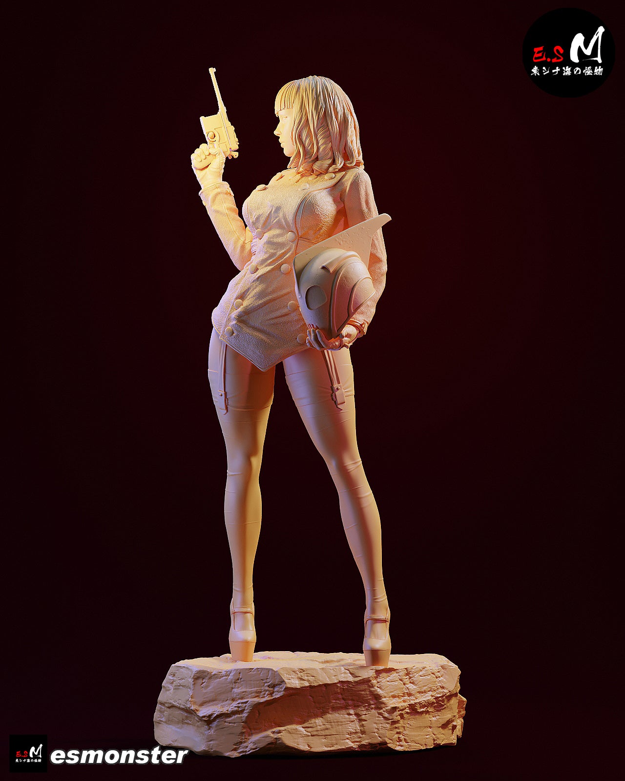Female Rocketeer Style Pulp Hero Unpainted Resin Garage Kit (1/6-1/12)