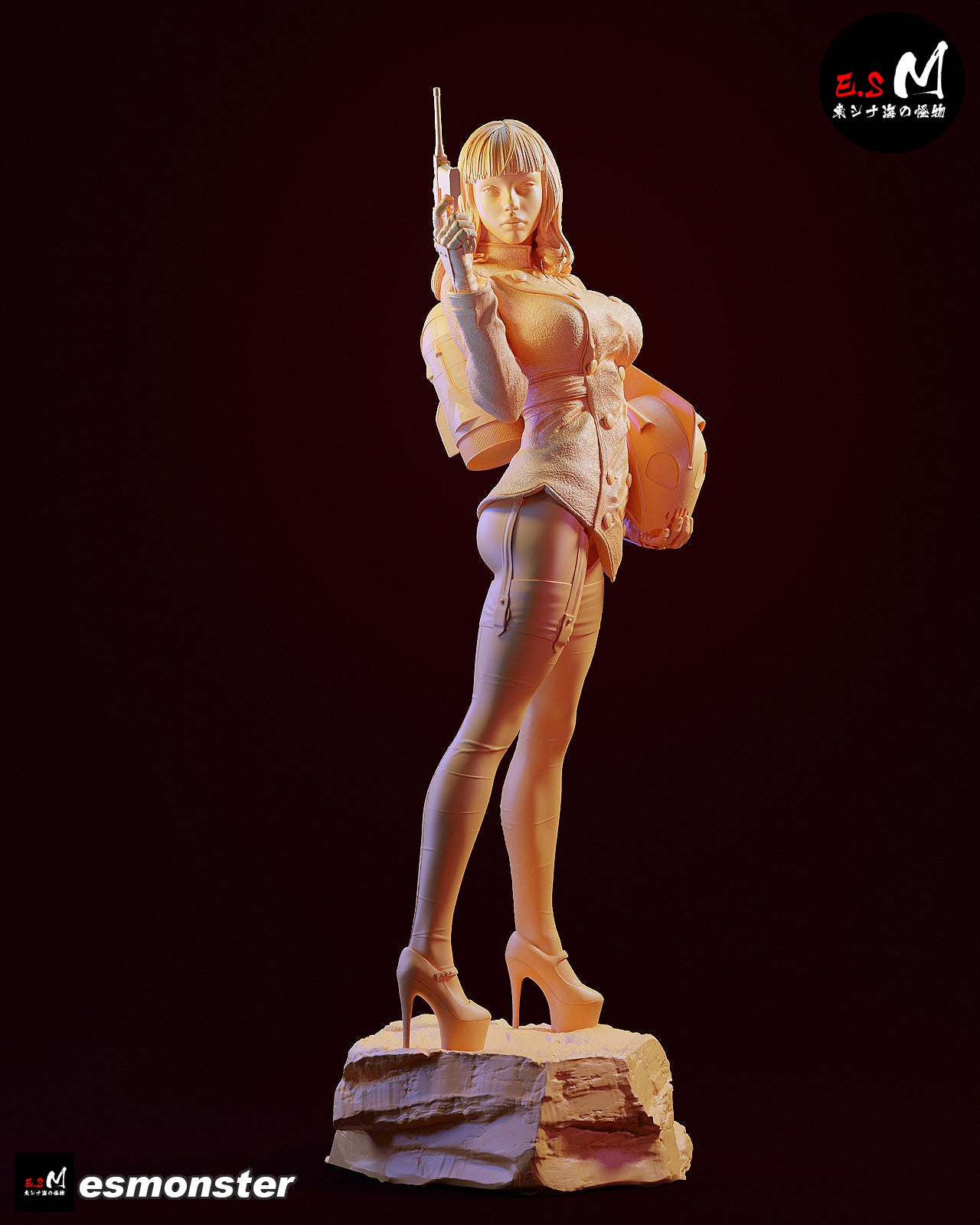 Female Rocketeer Style Pulp Hero Unpainted Resin Garage Kit (1/6-1/12)