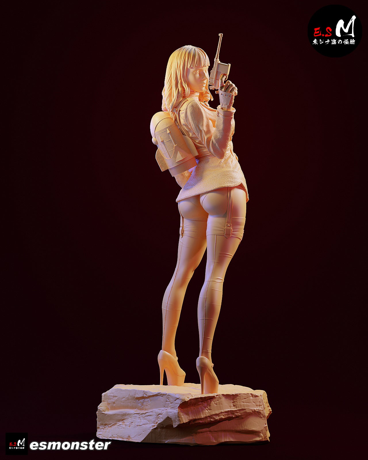 Female Rocketeer Style Pulp Hero Unpainted Resin Garage Kit (1/6-1/12)