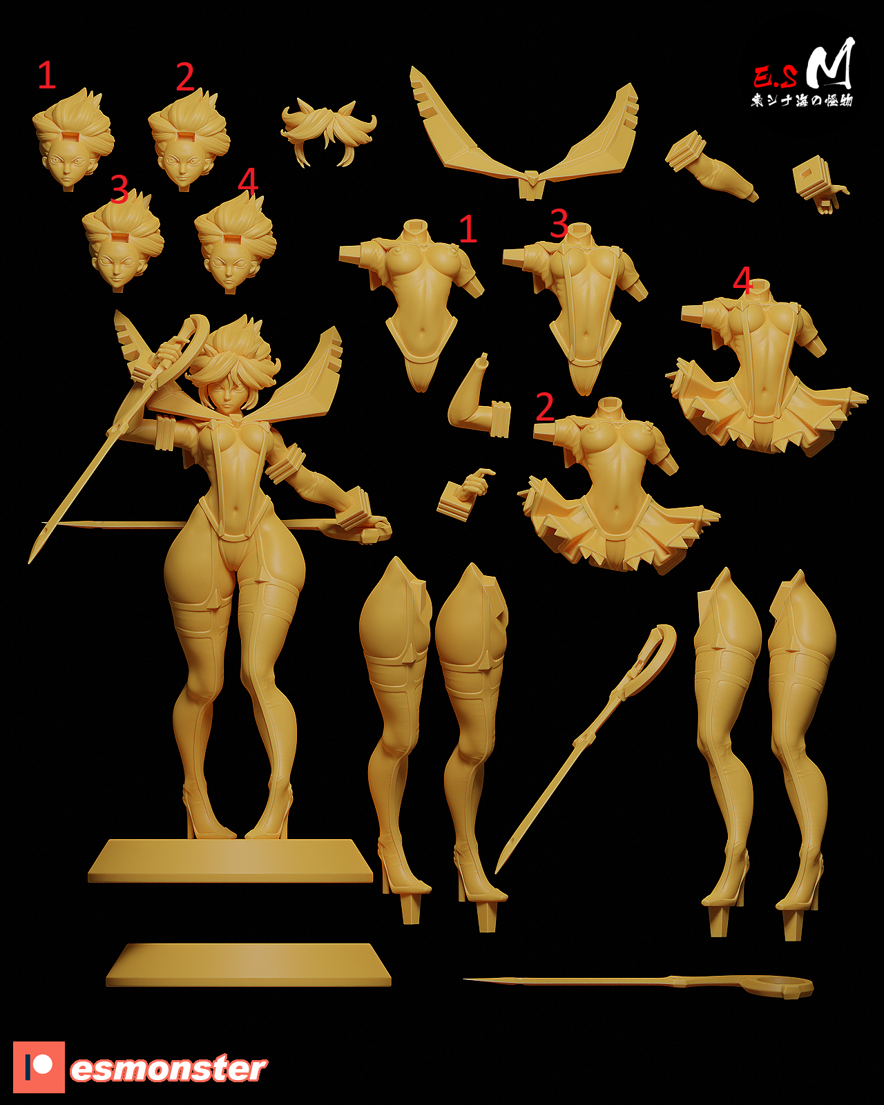 Ryuko Matoi Style Kill la Kill Anime Unpainted Resin Garage Kit (1/6-1/12)