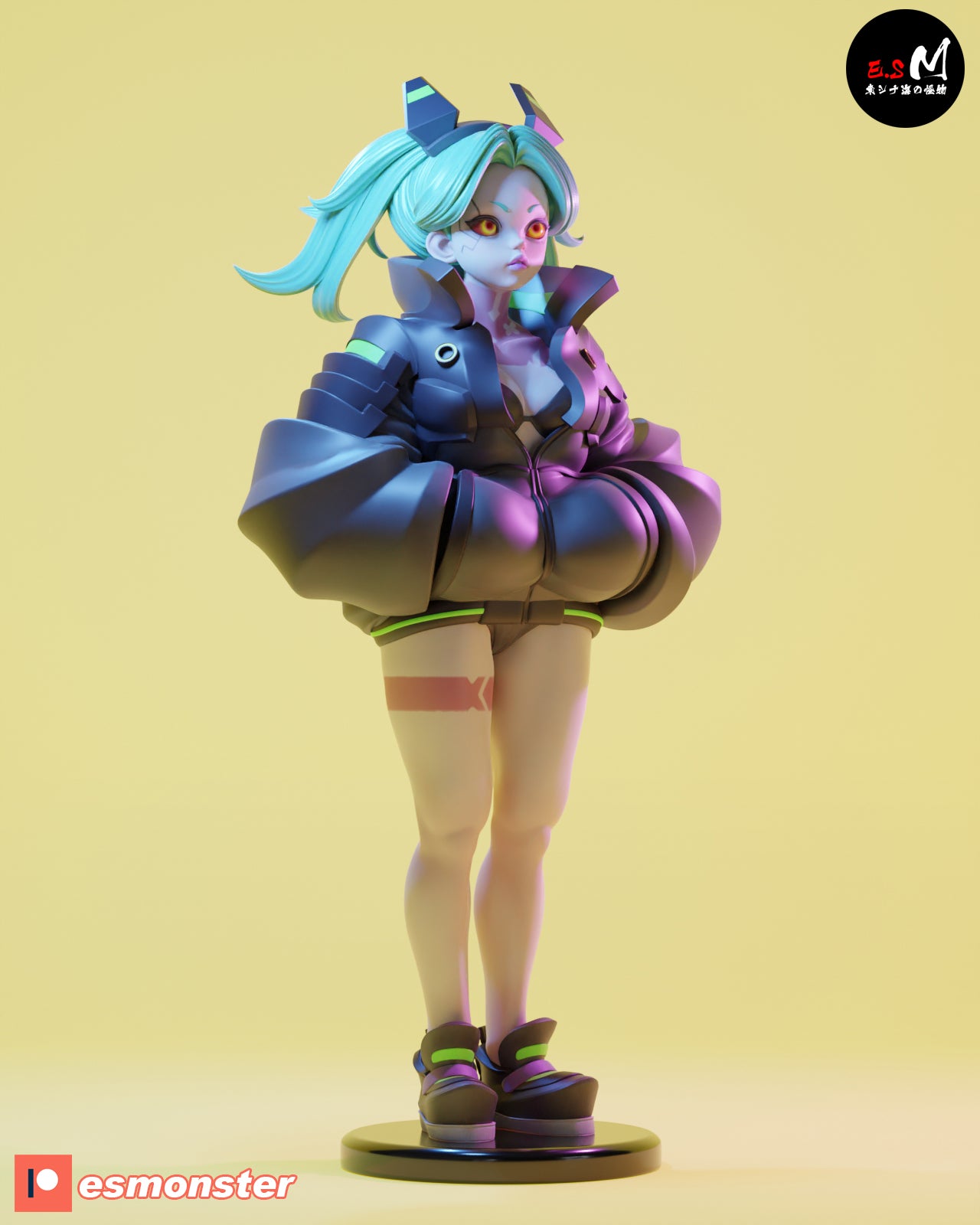 Rebecca Style Cyberpunk Edgerunners Unpainted Resin Garage Kit (1/6-1/12)