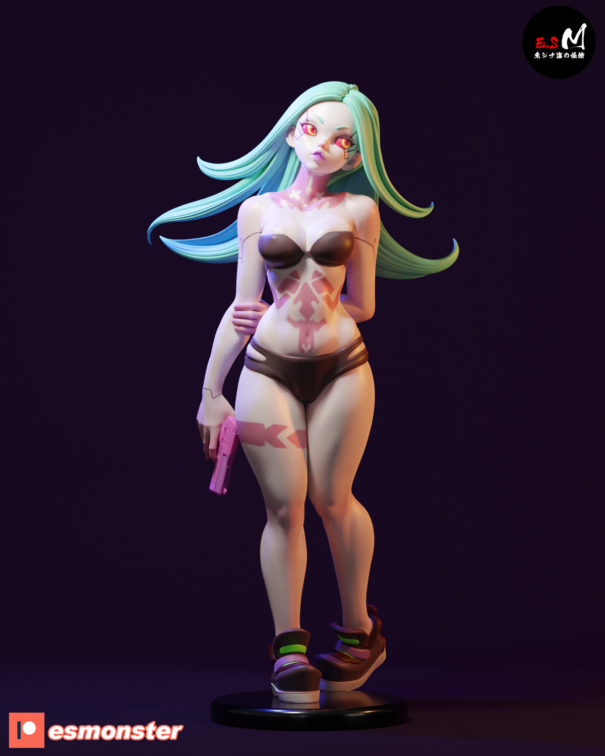 Flirty Rebecca style Cyberpunk Unpainted Resin Garage Kit (1/6-1/12)