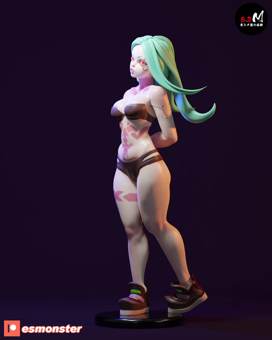 Flirty Rebecca style Cyberpunk Unpainted Resin Garage Kit (1/6-1/12)