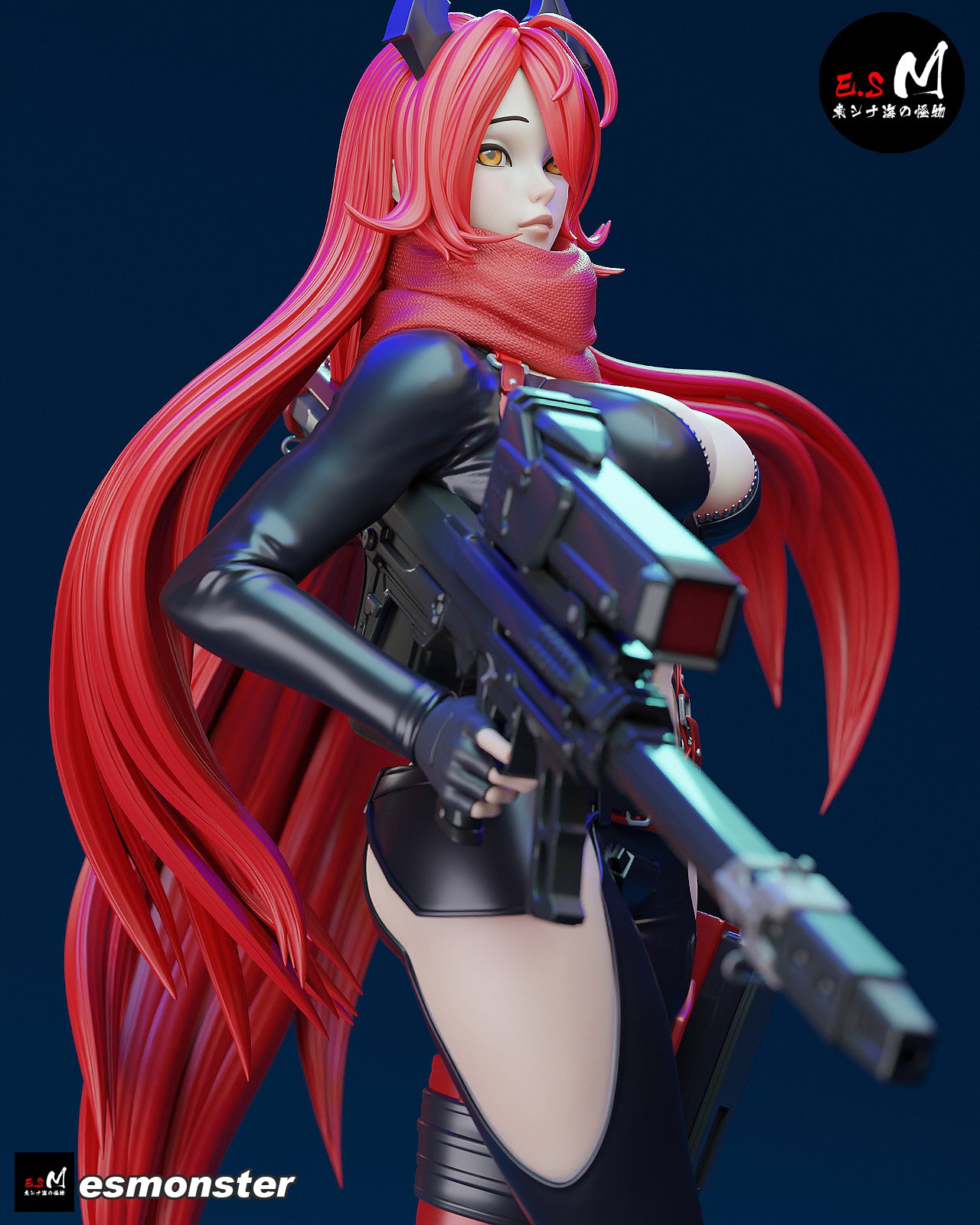 Red Hood Style NIKKE Unpainted Resin Garage Model Kit (1/6-1/12)