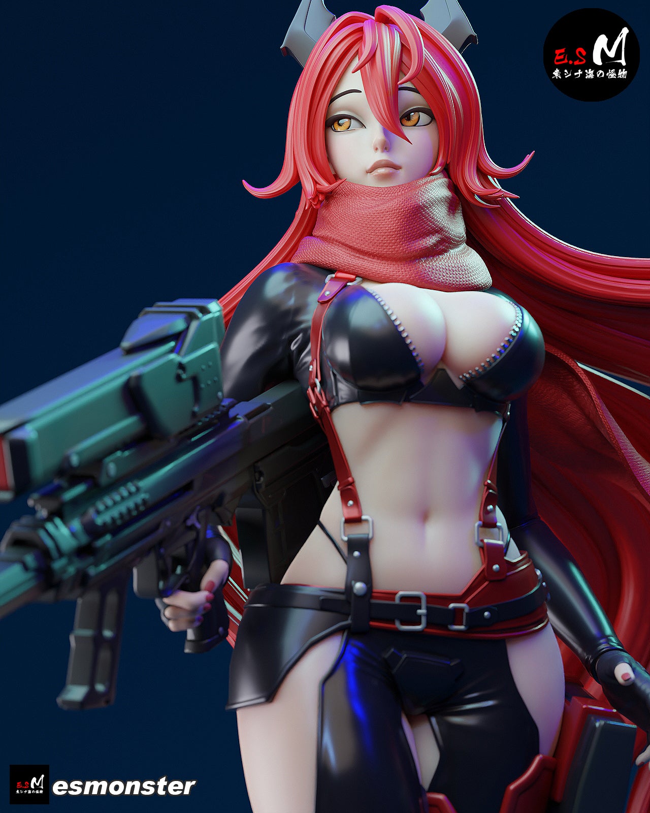 Red Hood Style NIKKE Unpainted Resin Garage Model Kit (1/6-1/12)