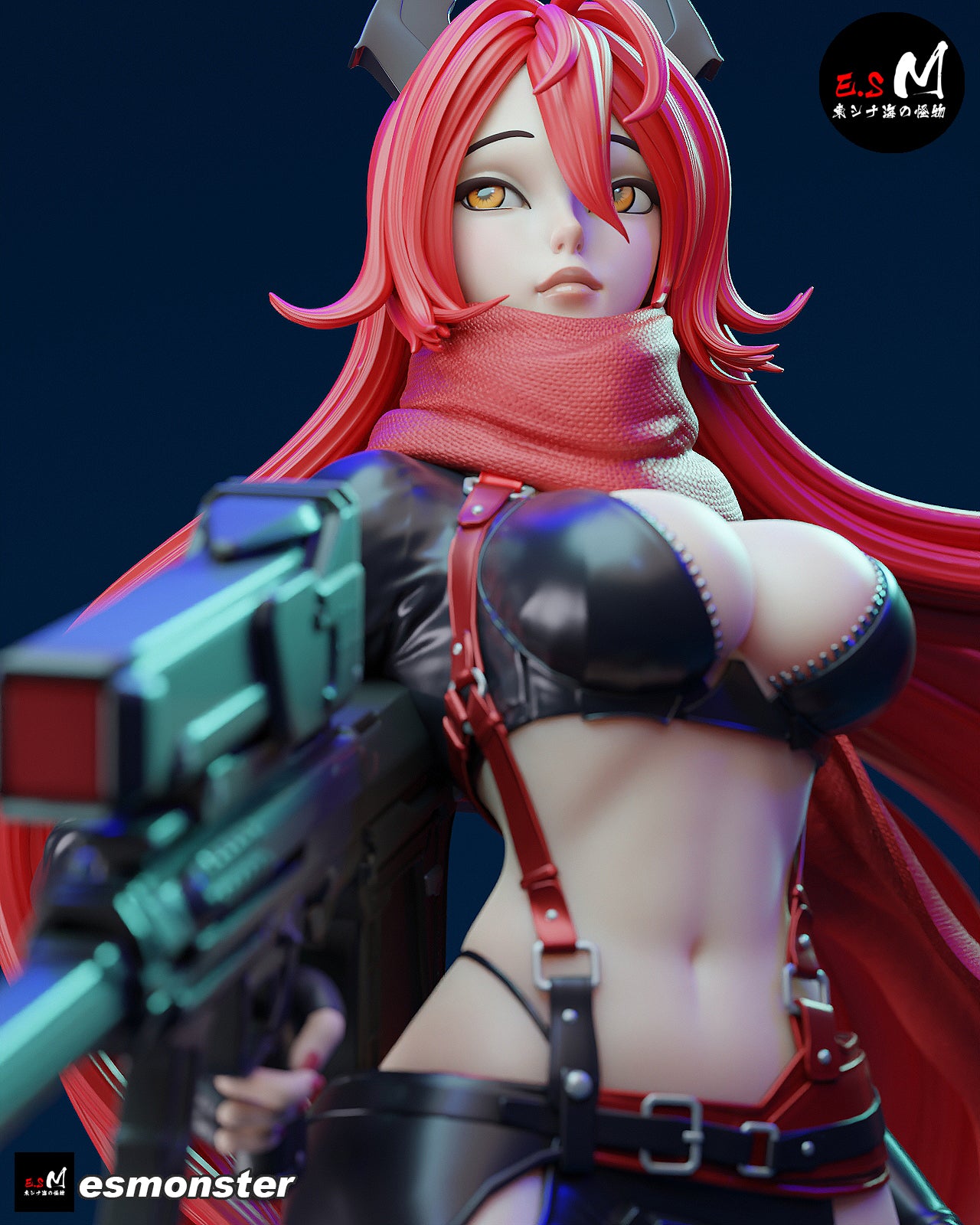 Red Hood Style NIKKE Unpainted Resin Garage Model Kit (1/6-1/12)