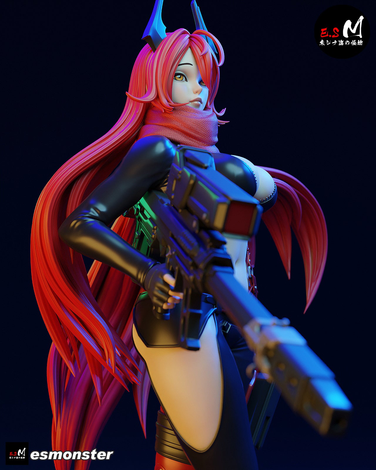 Red Hood Style NIKKE Unpainted Resin Garage Model Kit (1/6-1/12)