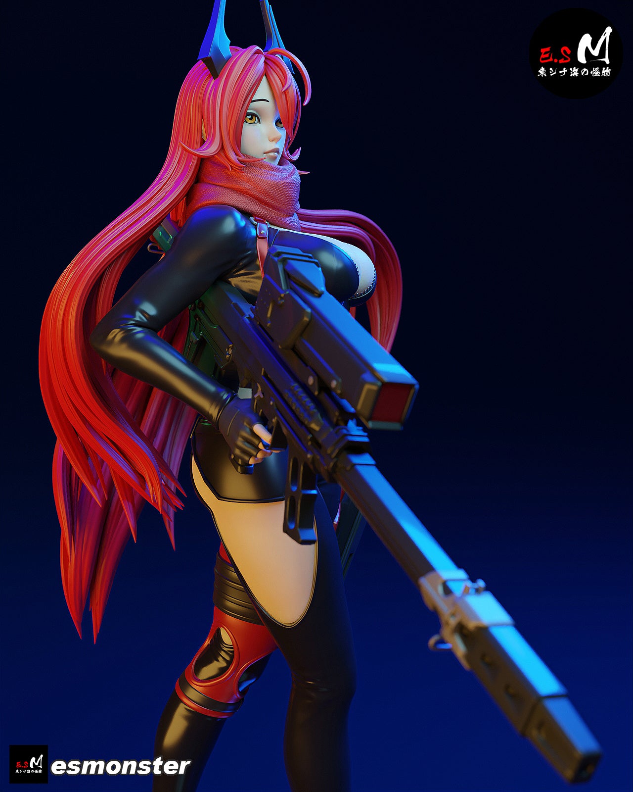 Red Hood Style NIKKE Unpainted Resin Garage Model Kit (1/6-1/12)