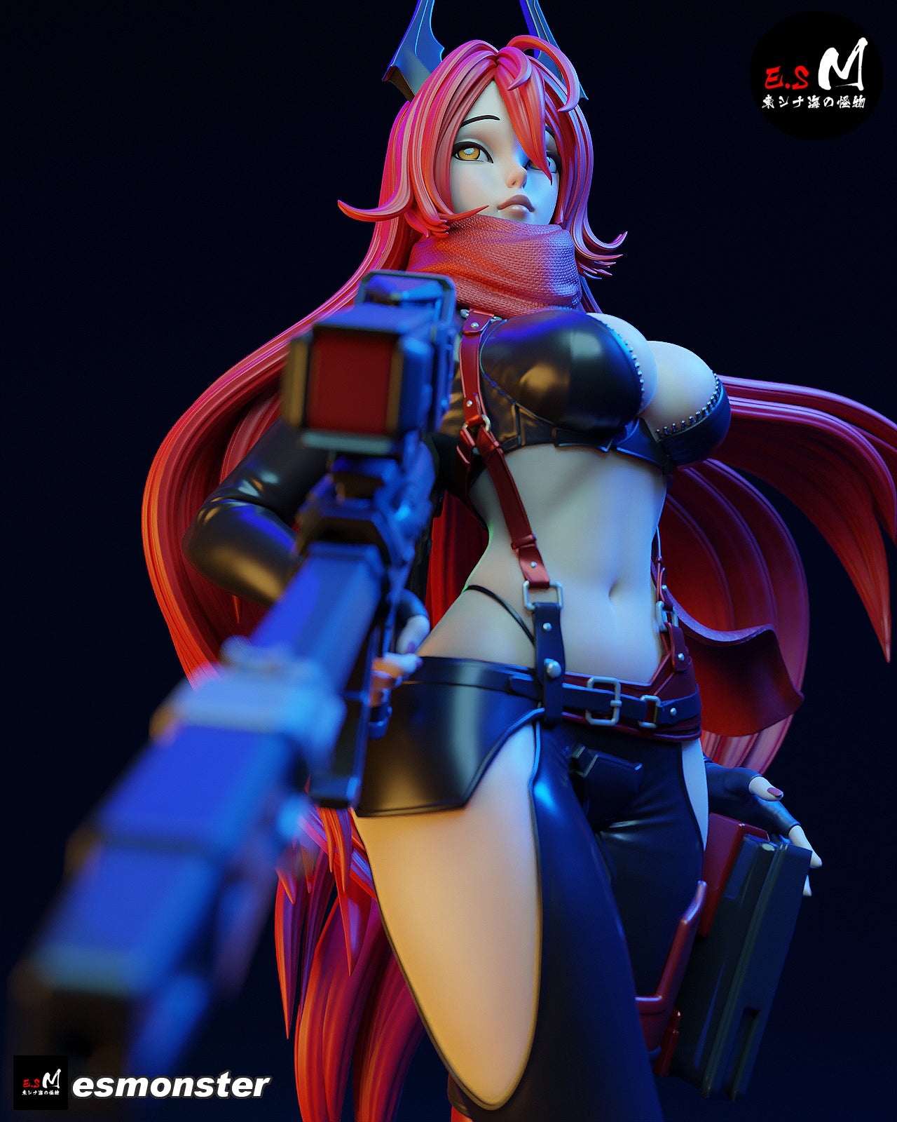 Red Hood Style NIKKE Unpainted Resin Garage Model Kit (1/6-1/12)