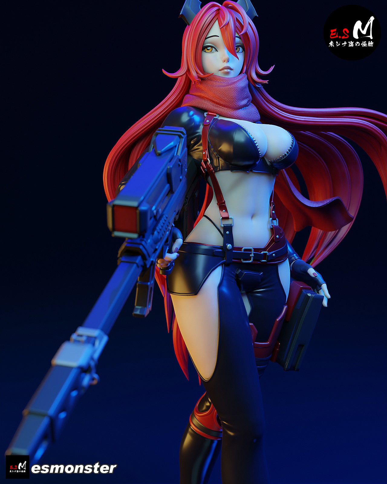Red Hood Style NIKKE Unpainted Resin Garage Model Kit (1/6-1/12)