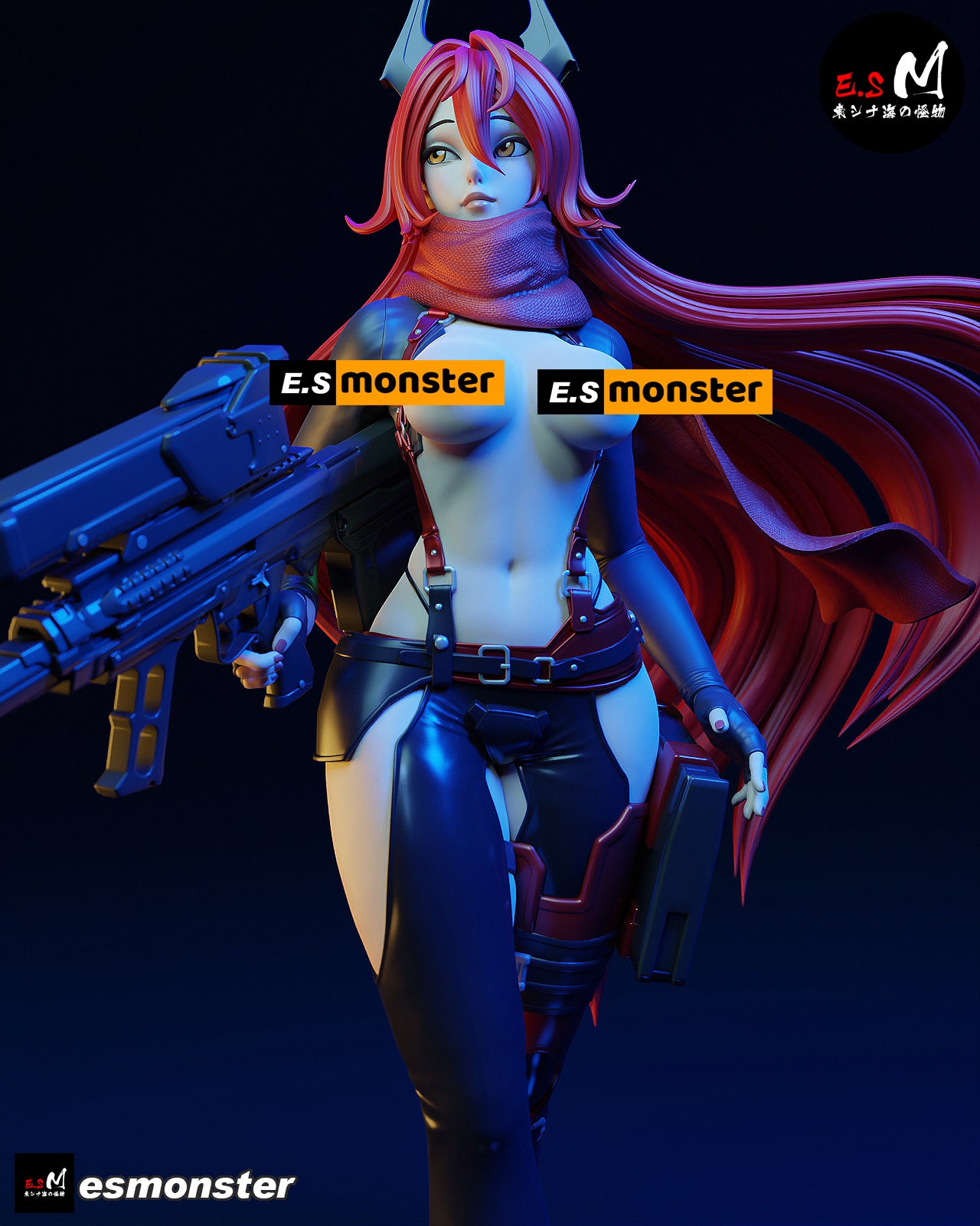 Red Hood Style NIKKE Unpainted Resin Garage Model Kit (1/6-1/12)