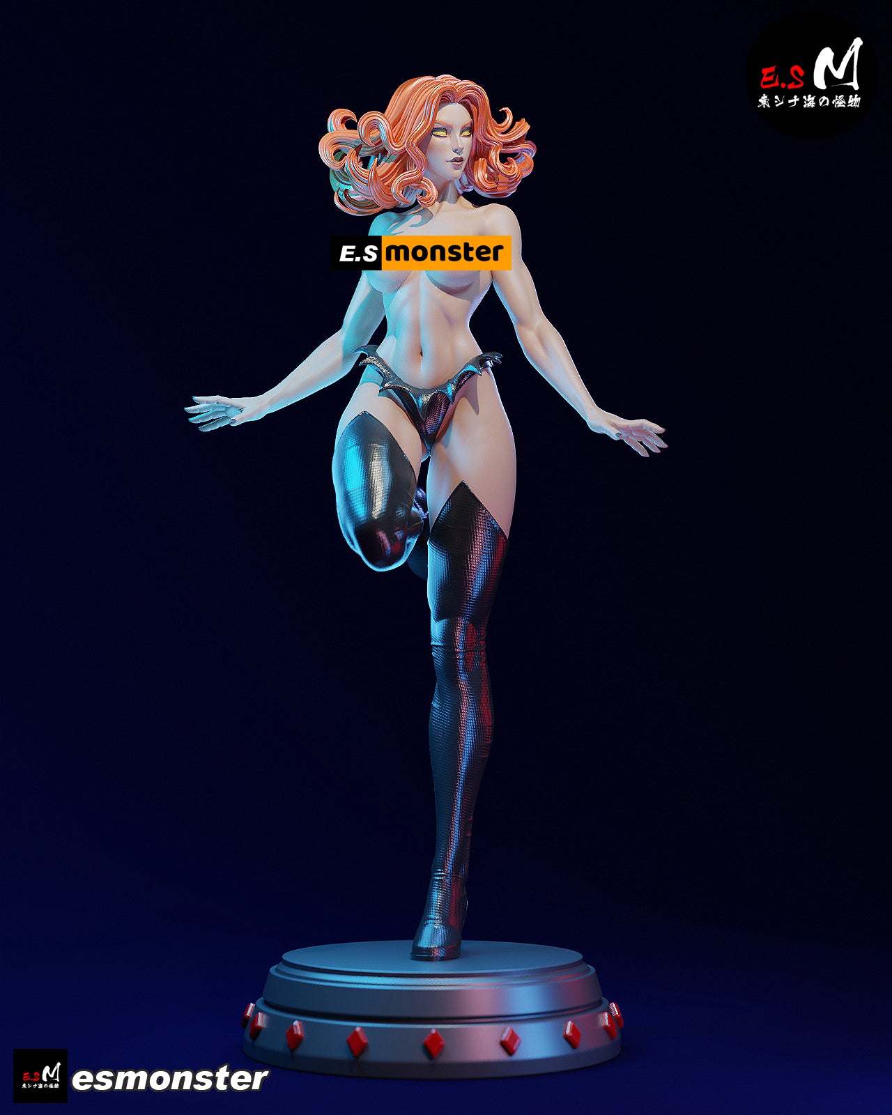 Vampire Red Queen Dark Fantasy Unpainted Resin Garage Model Kit (1/6-1/12)