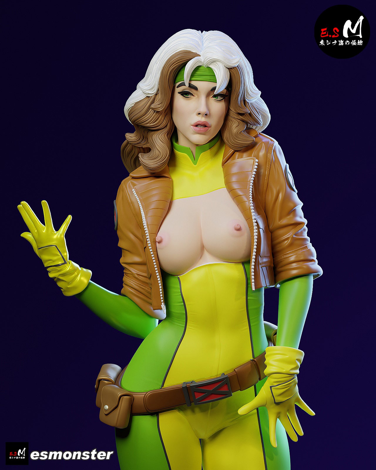 Rogue Casual Style X-Men Unpainted Resin Garage Model Kit (1/6-1/12)