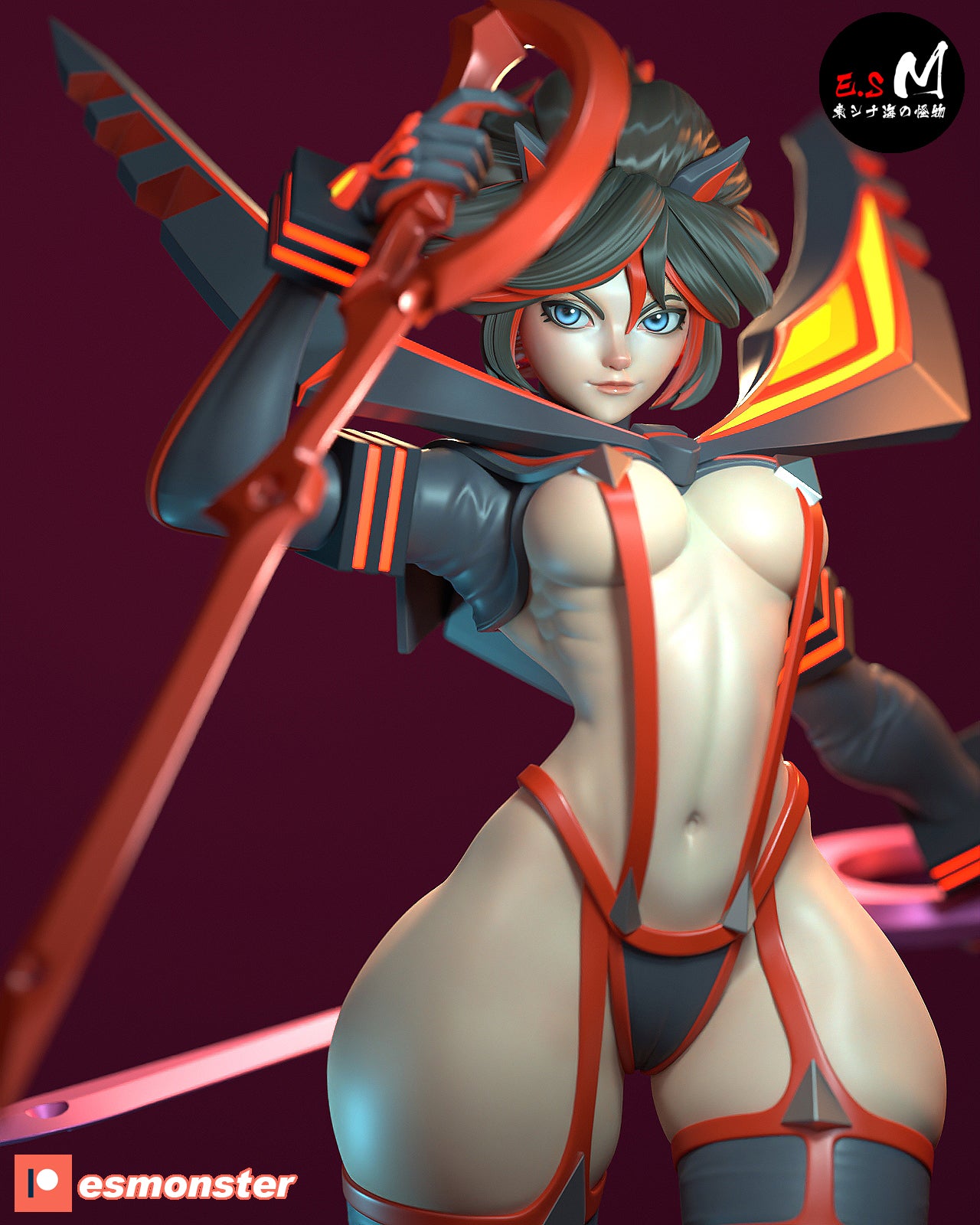 Ryuko Matoi Style Kill la Kill Anime Unpainted Resin Garage Kit (1/6-1/12)