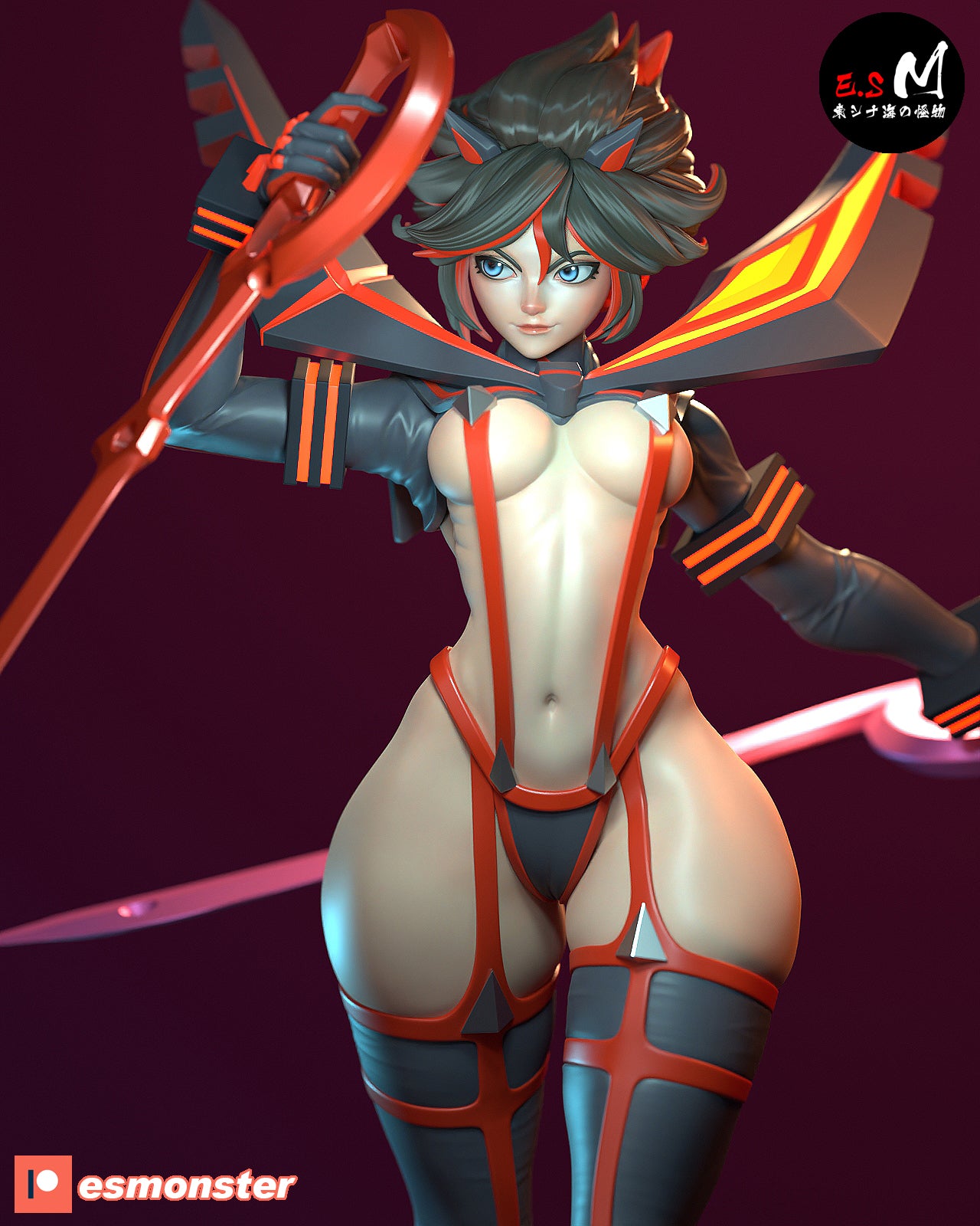 Ryuko Matoi Style Kill la Kill Anime Unpainted Resin Garage Kit (1/6-1/12)