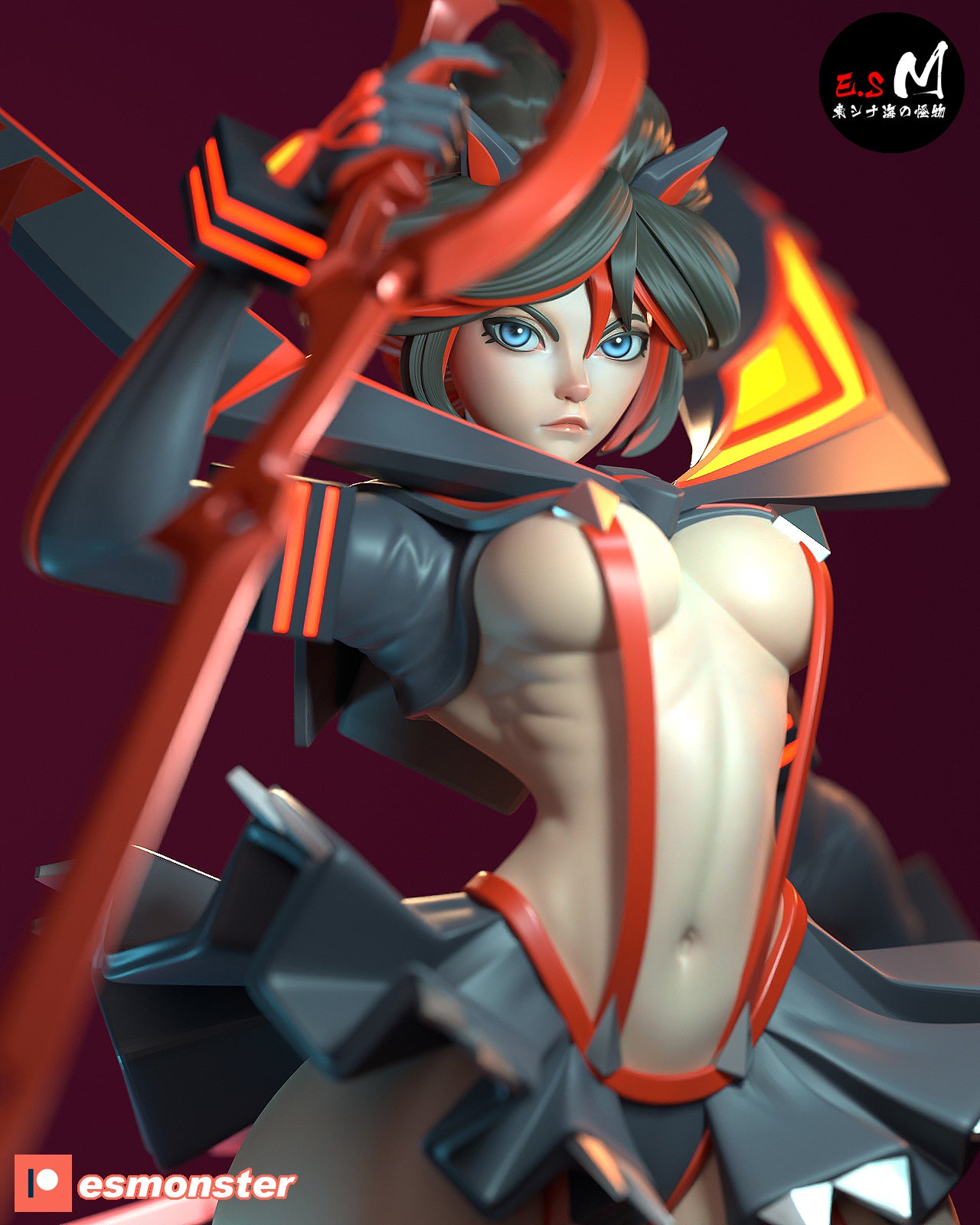 Ryuko Matoi Style Kill la Kill Anime Unpainted Resin Garage Kit (1/6-1/12)
