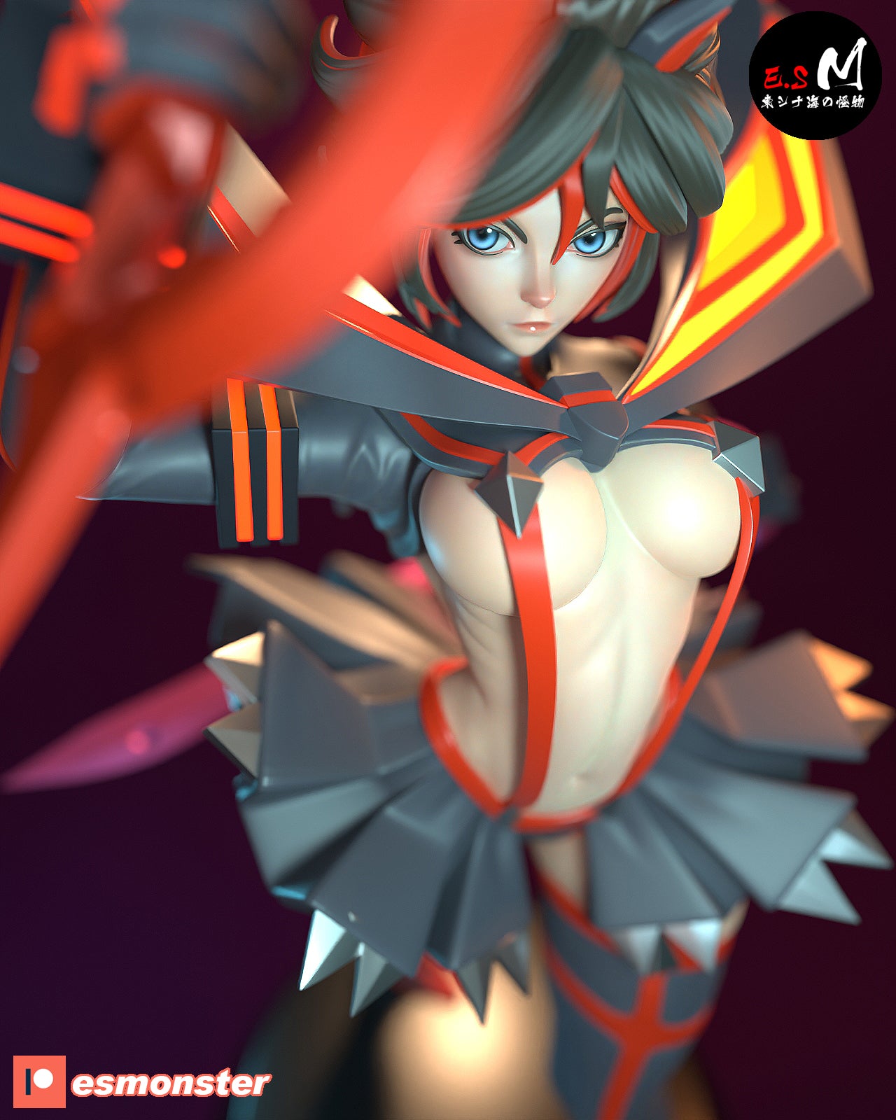 Ryuko Matoi Style Kill la Kill Anime Unpainted Resin Garage Kit (1/6-1/12)