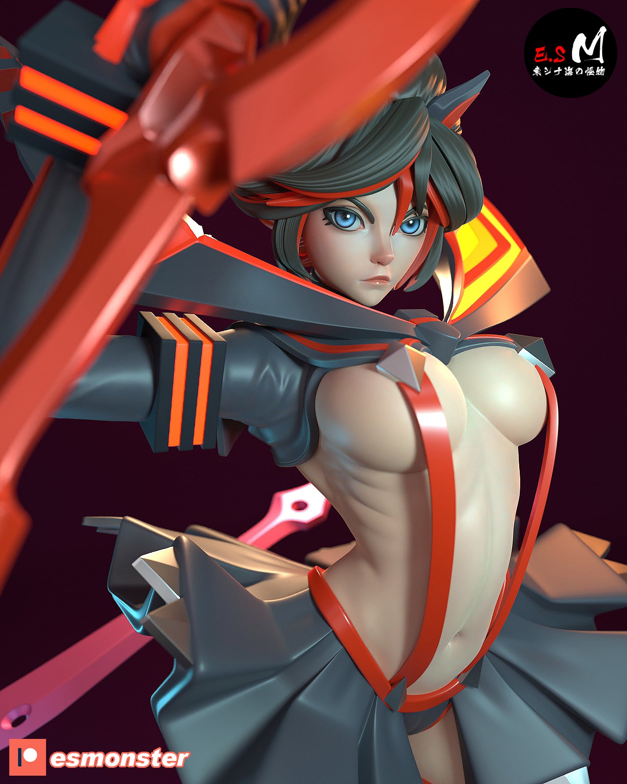 Ryuko Matoi Style Kill la Kill Anime Unpainted Resin Garage Kit (1/6-1/12)