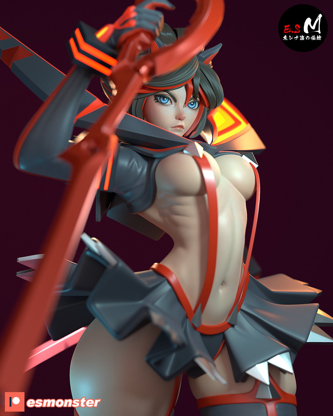 Ryuko Matoi Style Kill la Kill Anime Unpainted Resin Garage Kit (1/6-1/12)
