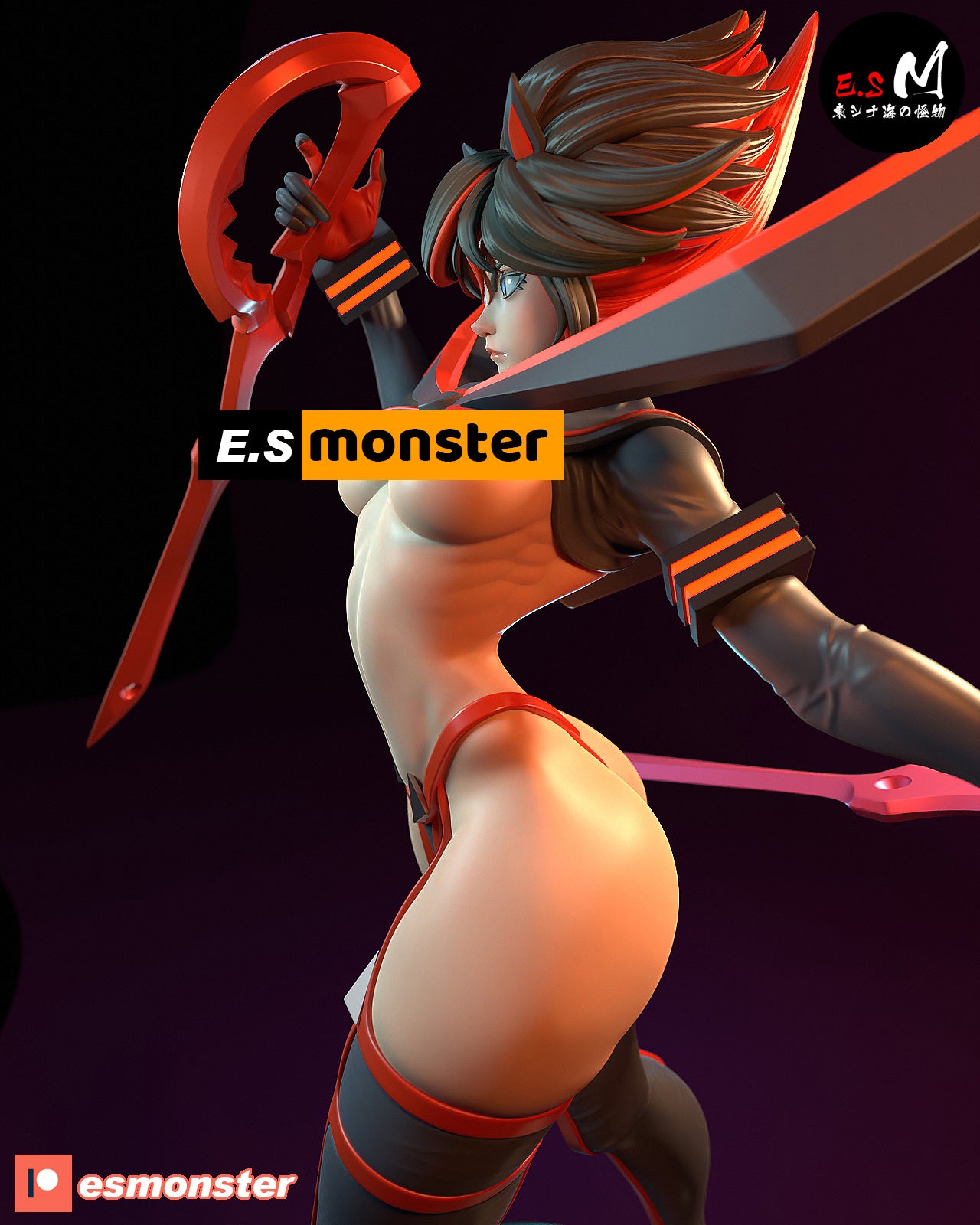 Ryuko Matoi Style Kill la Kill Anime Unpainted Resin Garage Kit (1/6-1/12)