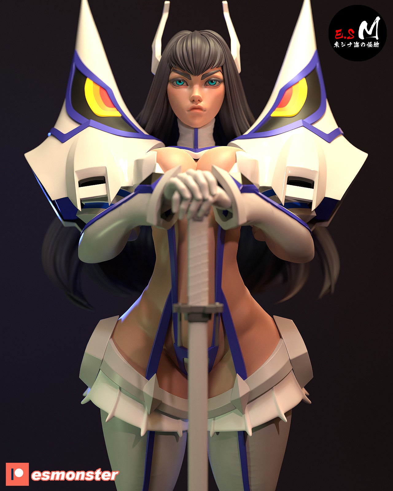 Satsuki Kiryuin Style Kill la Kill Anime Unpainted Resin Garage Kit (1/6-1/12)