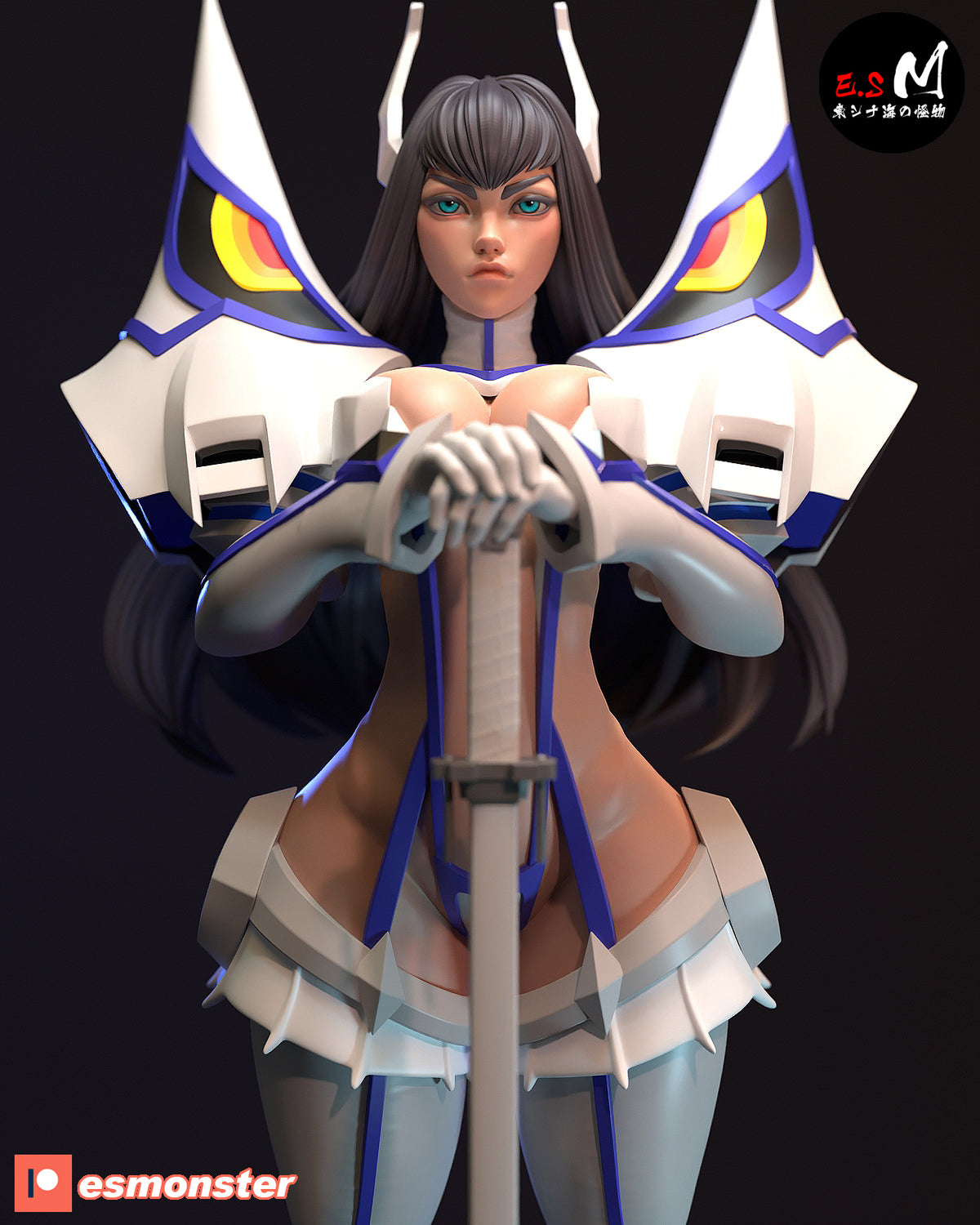Satsuki Kiryuin Style Kill la Kill Anime Unpainted Resin Garage Kit (1/6-1/12)