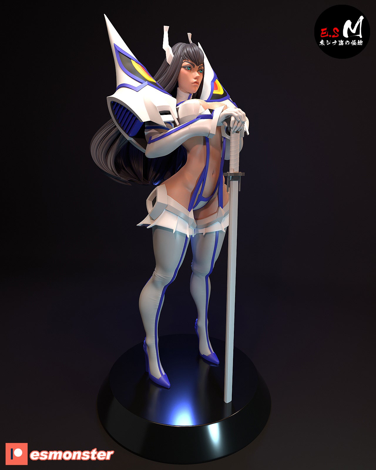 Satsuki Kiryuin Style Kill la Kill Anime Unpainted Resin Garage Kit (1/6-1/12)