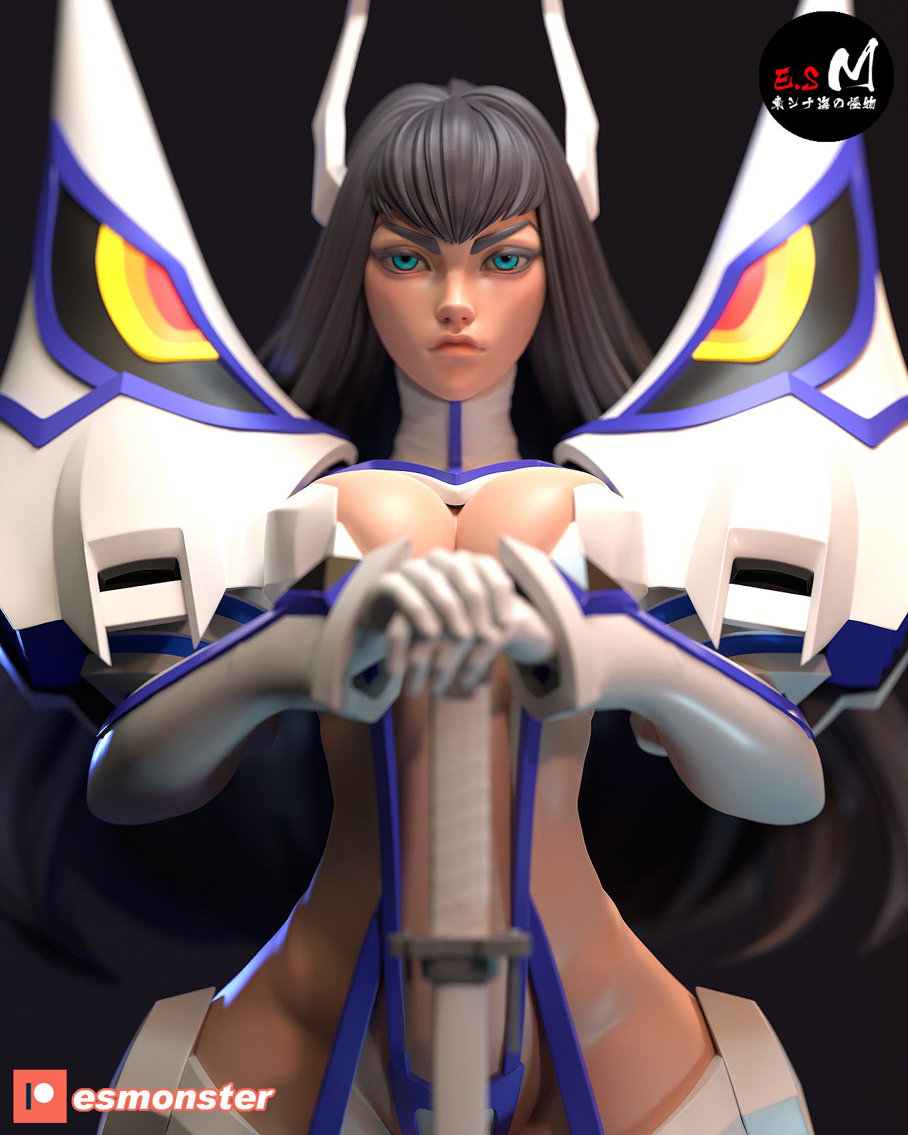 Satsuki Kiryuin Style Kill la Kill Anime Unpainted Resin Garage Kit (1/6-1/12)