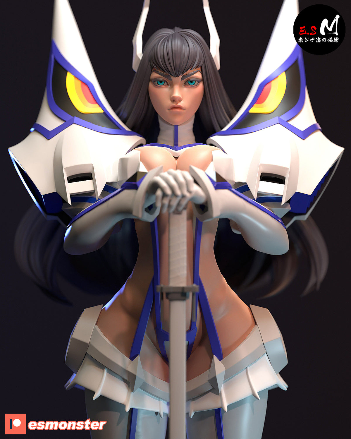 Satsuki Kiryuin Style Kill la Kill Anime Unpainted Resin Garage Kit (1/6-1/12)
