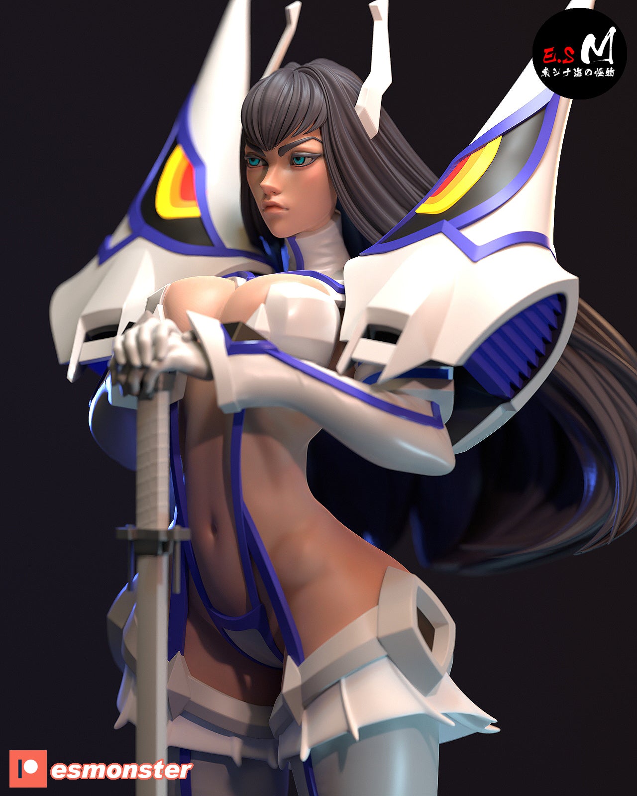 Satsuki Kiryuin Style Kill la Kill Anime Unpainted Resin Garage Kit (1/6-1/12)