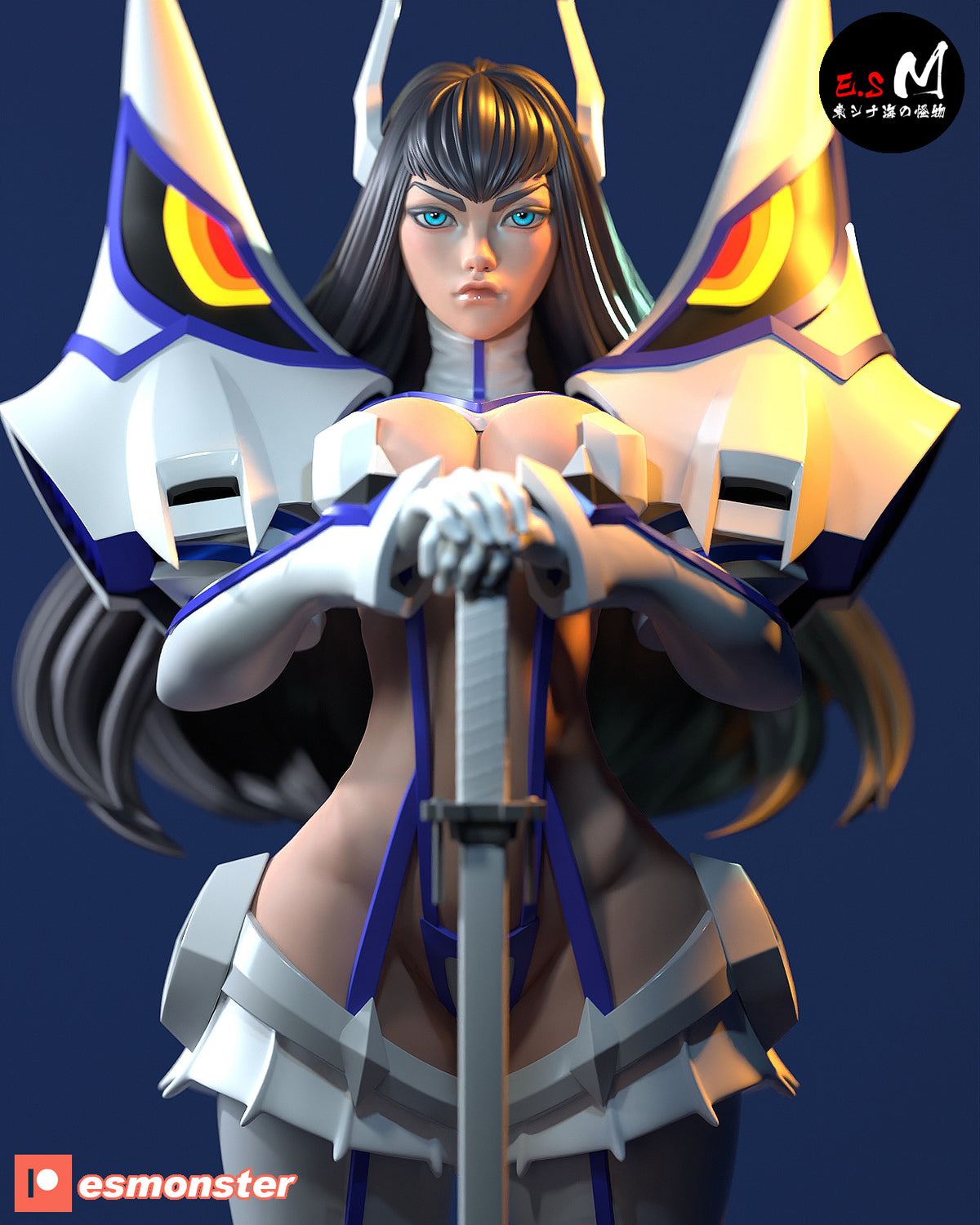 Satsuki Kiryuin Style Kill la Kill Anime Unpainted Resin Garage Kit (1/6-1/12)