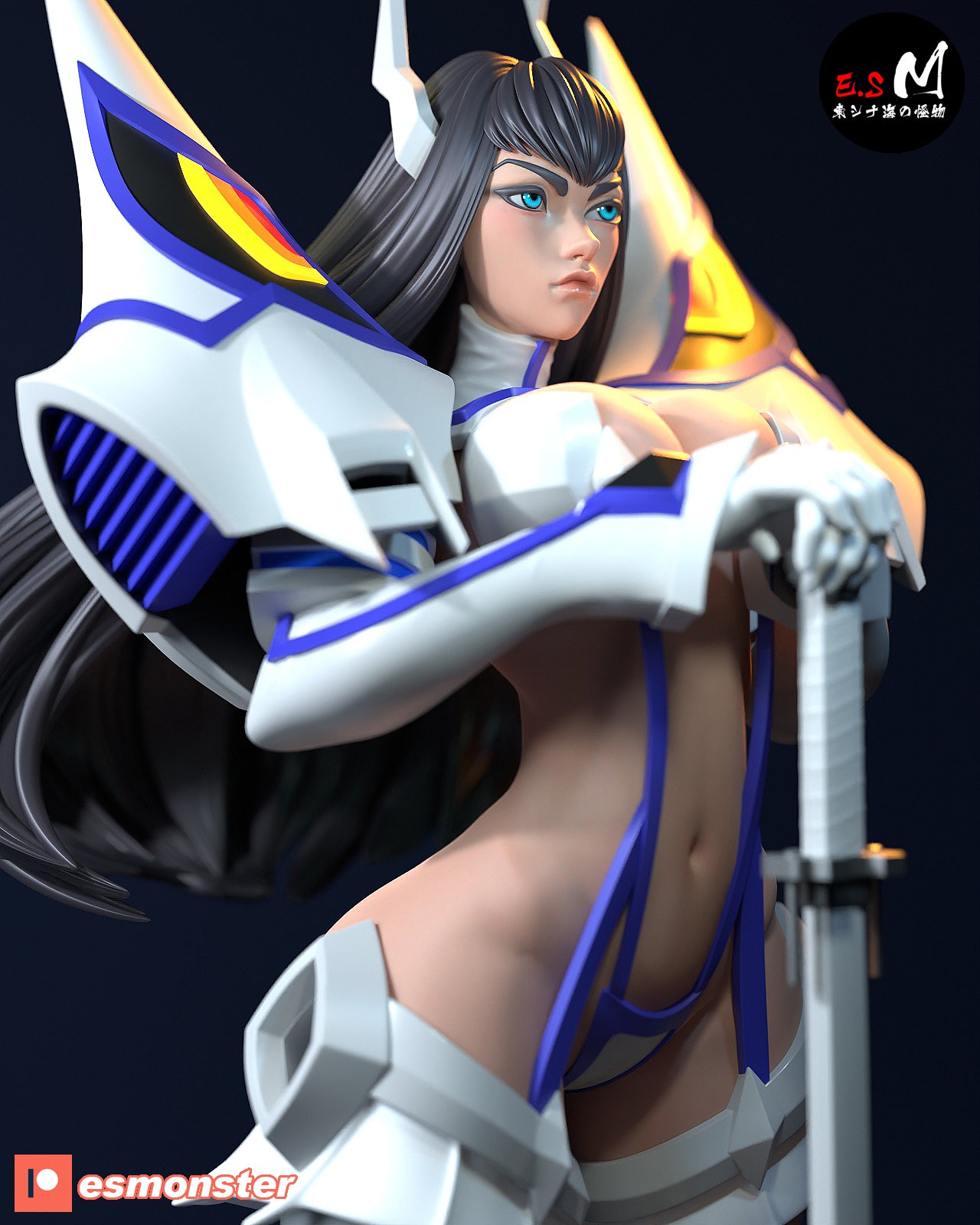 Satsuki Kiryuin Style Kill la Kill Anime Unpainted Resin Garage Kit (1/6-1/12)