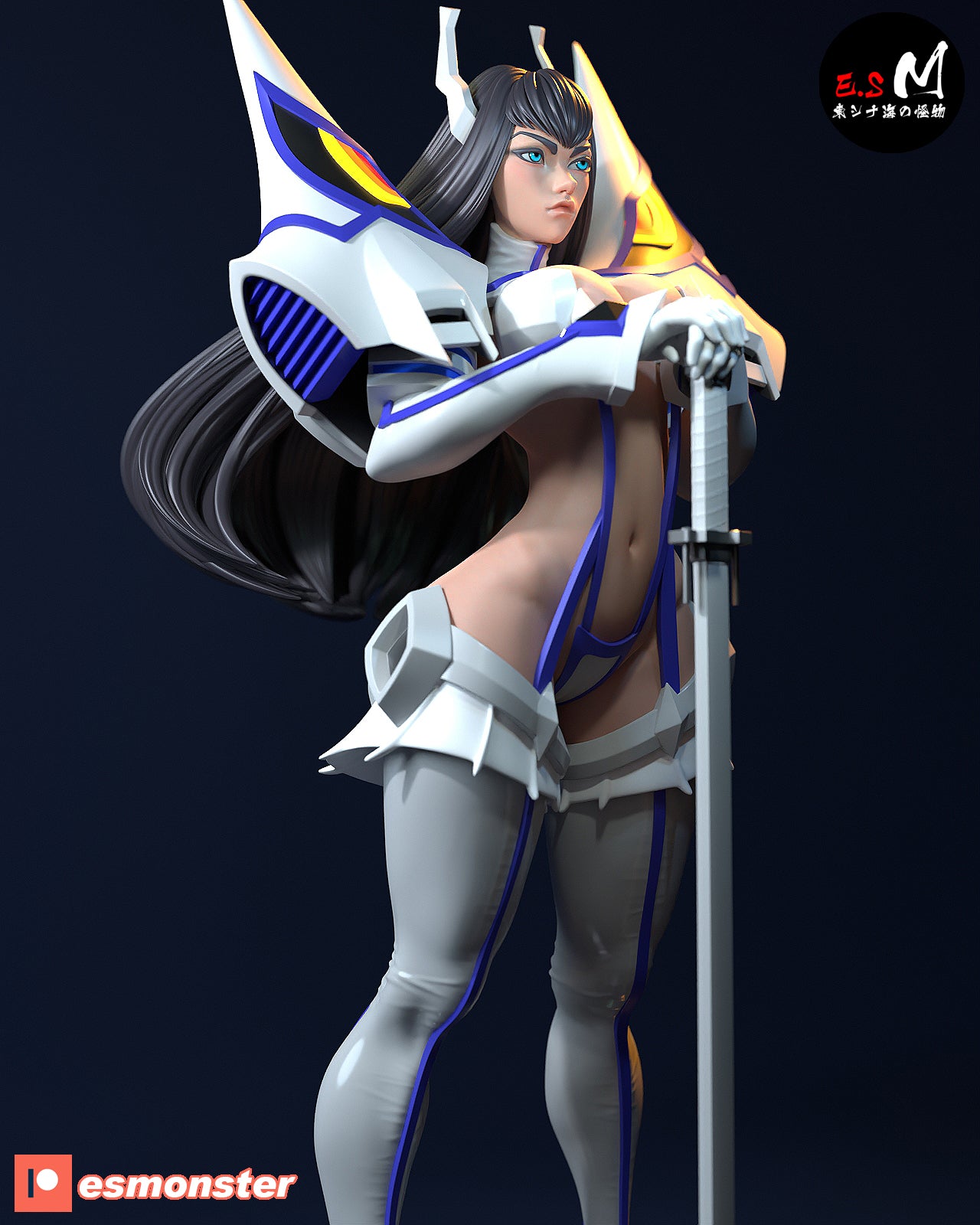 Satsuki Kiryuin Style Kill la Kill Anime Unpainted Resin Garage Kit (1/6-1/12)