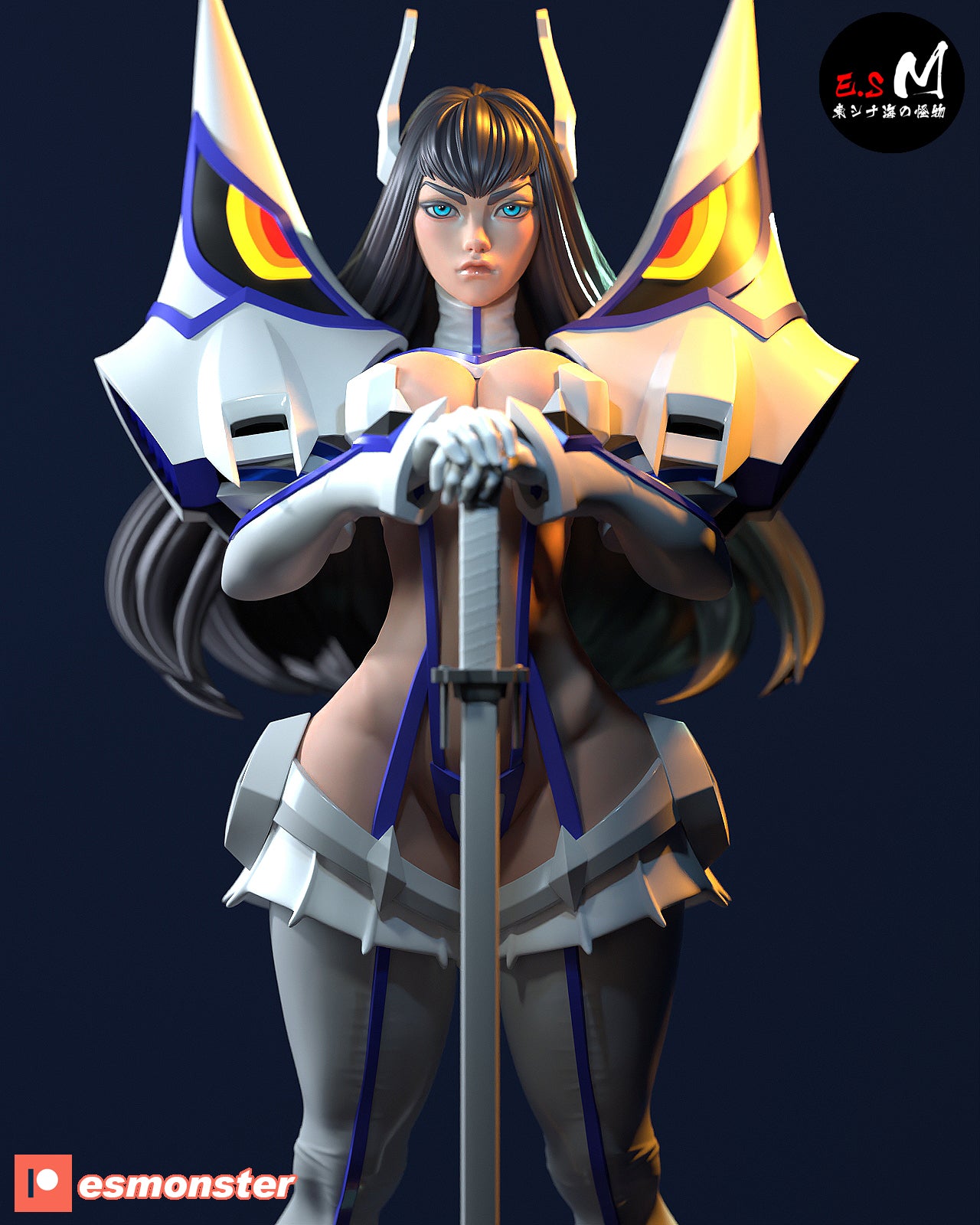 Satsuki Kiryuin Style Kill la Kill Anime Unpainted Resin Garage Kit (1/6-1/12)