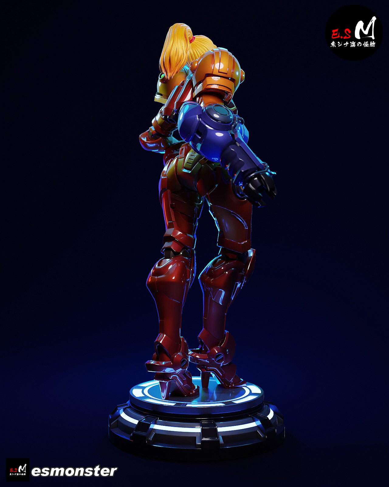 Armored Samus Style Metroid Unpainted Resin Garage Model Kit (1/6-1/12)